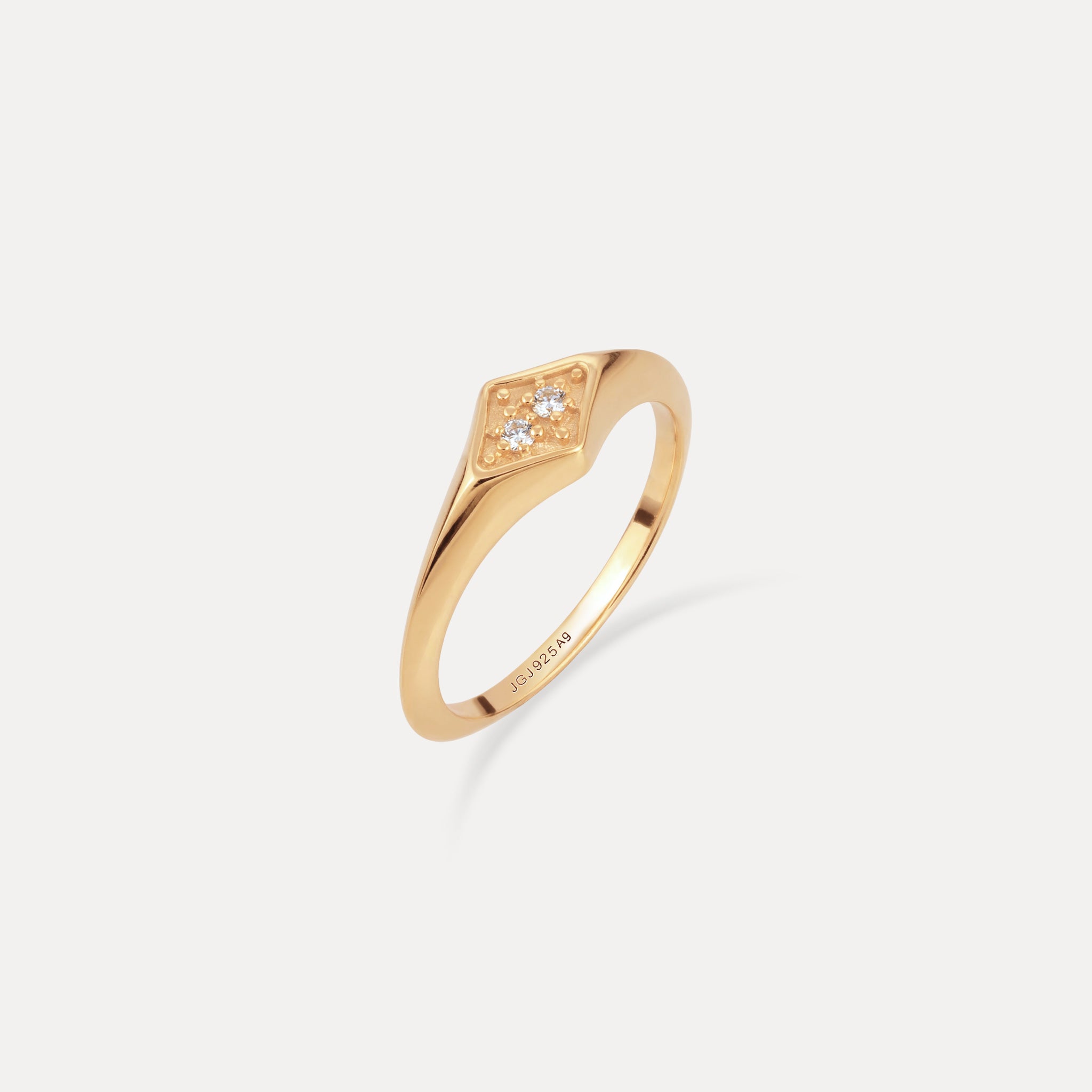 Weißer Saphir Supernova Pavé Ring
