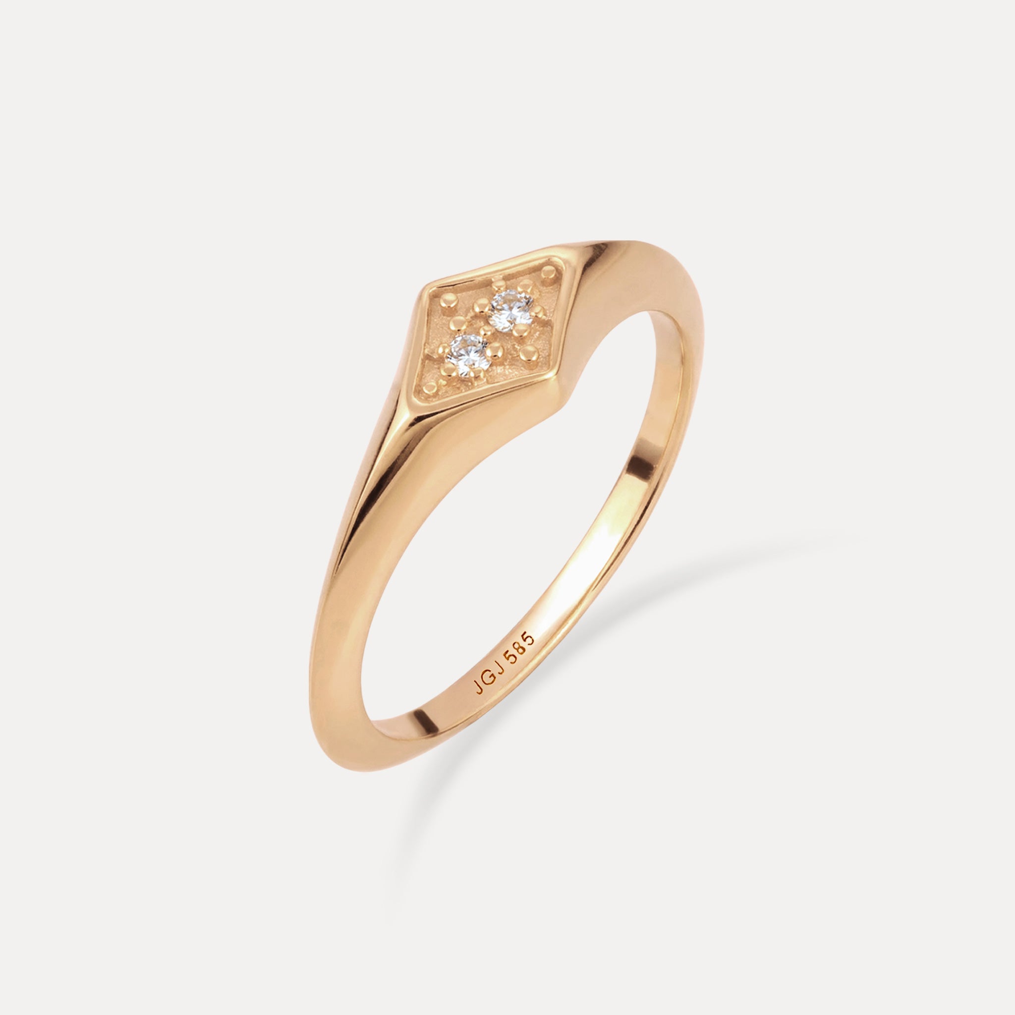 Weißer Saphir Supernova Pavé Ring | 585 Gold