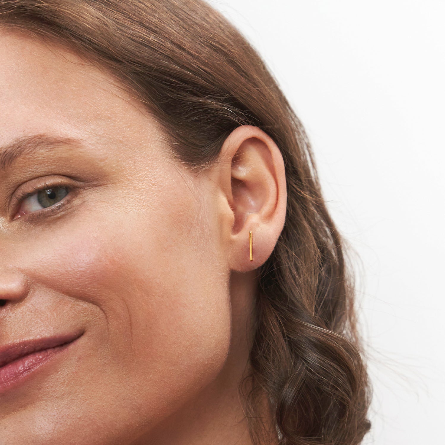 Twist Bar Ohrstecker Ohrringe - Single | 585 Gold