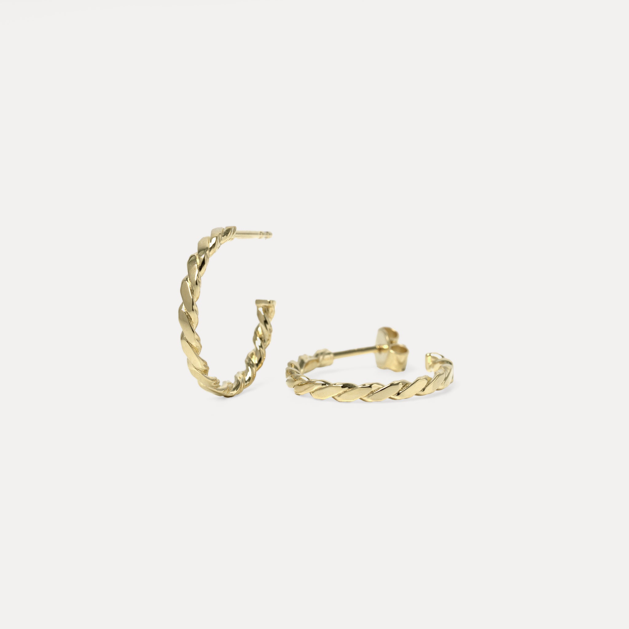 Twisted Kreolen 14k Massivgold