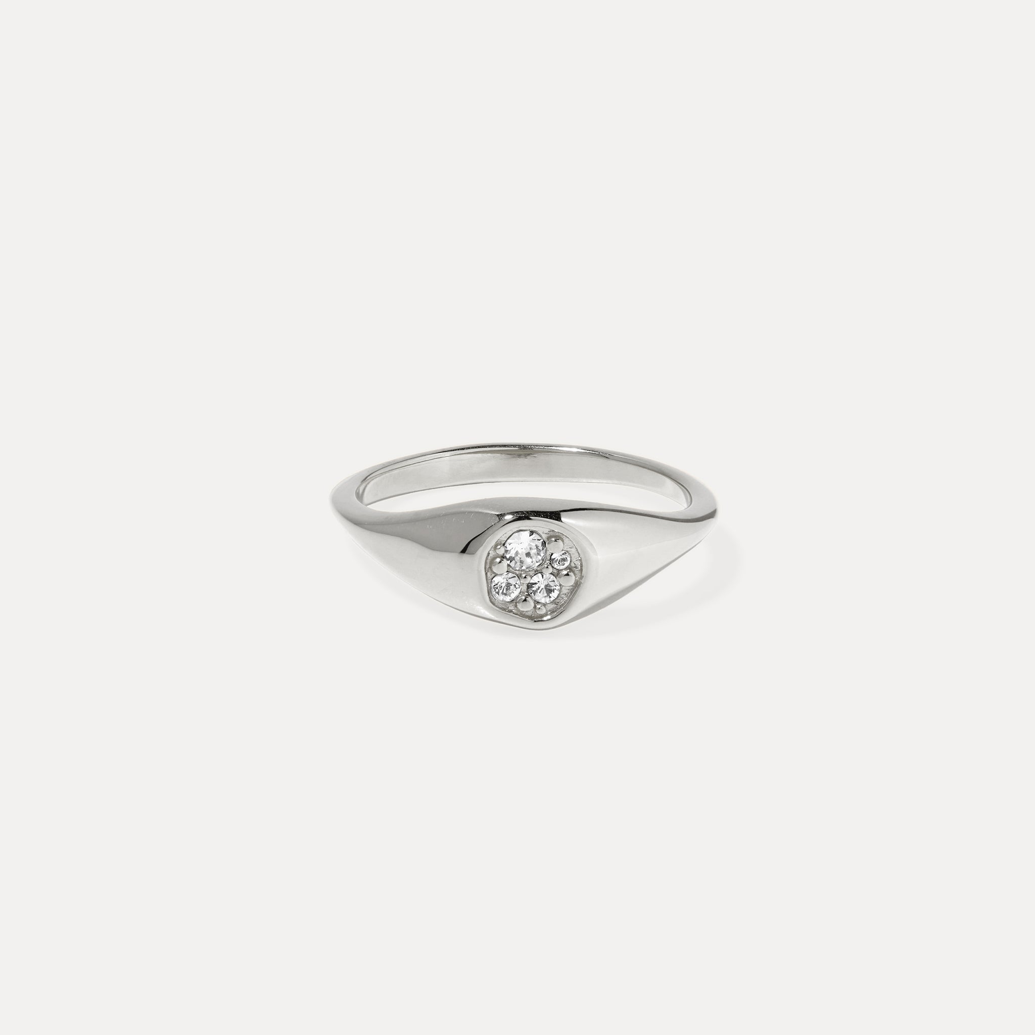 Weiße Kristalle Belong Pavé Ring