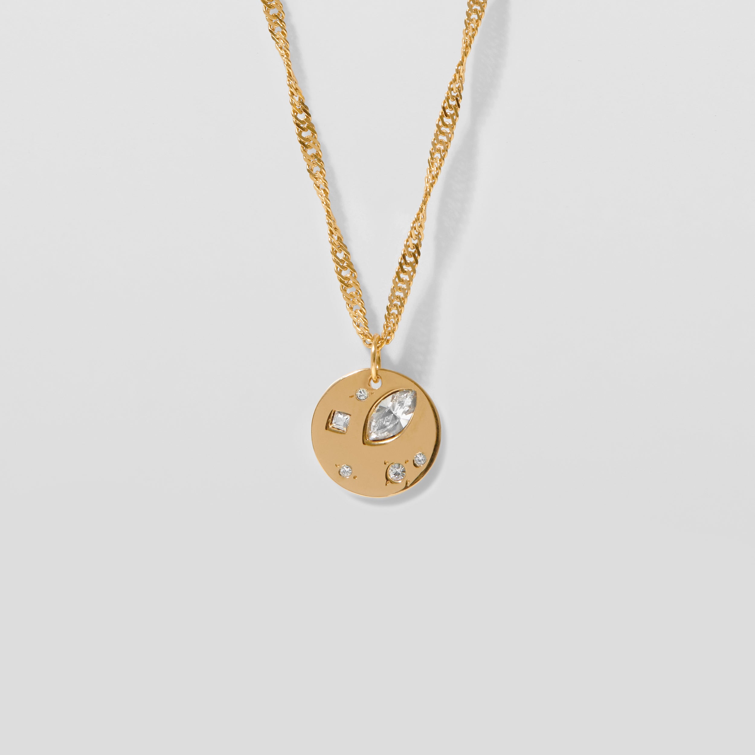 Weiße Kristalle Myriad Kette