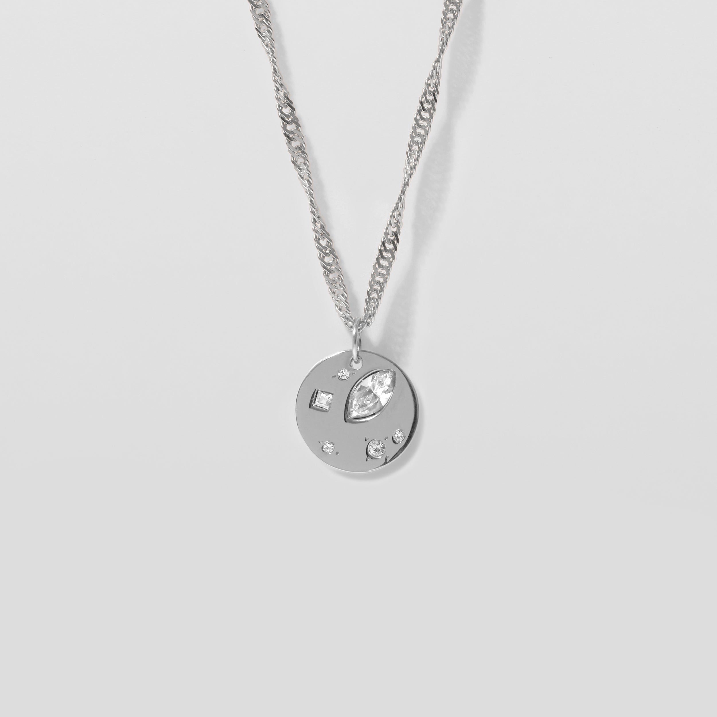 Weiße Kristalle Myriad Kette