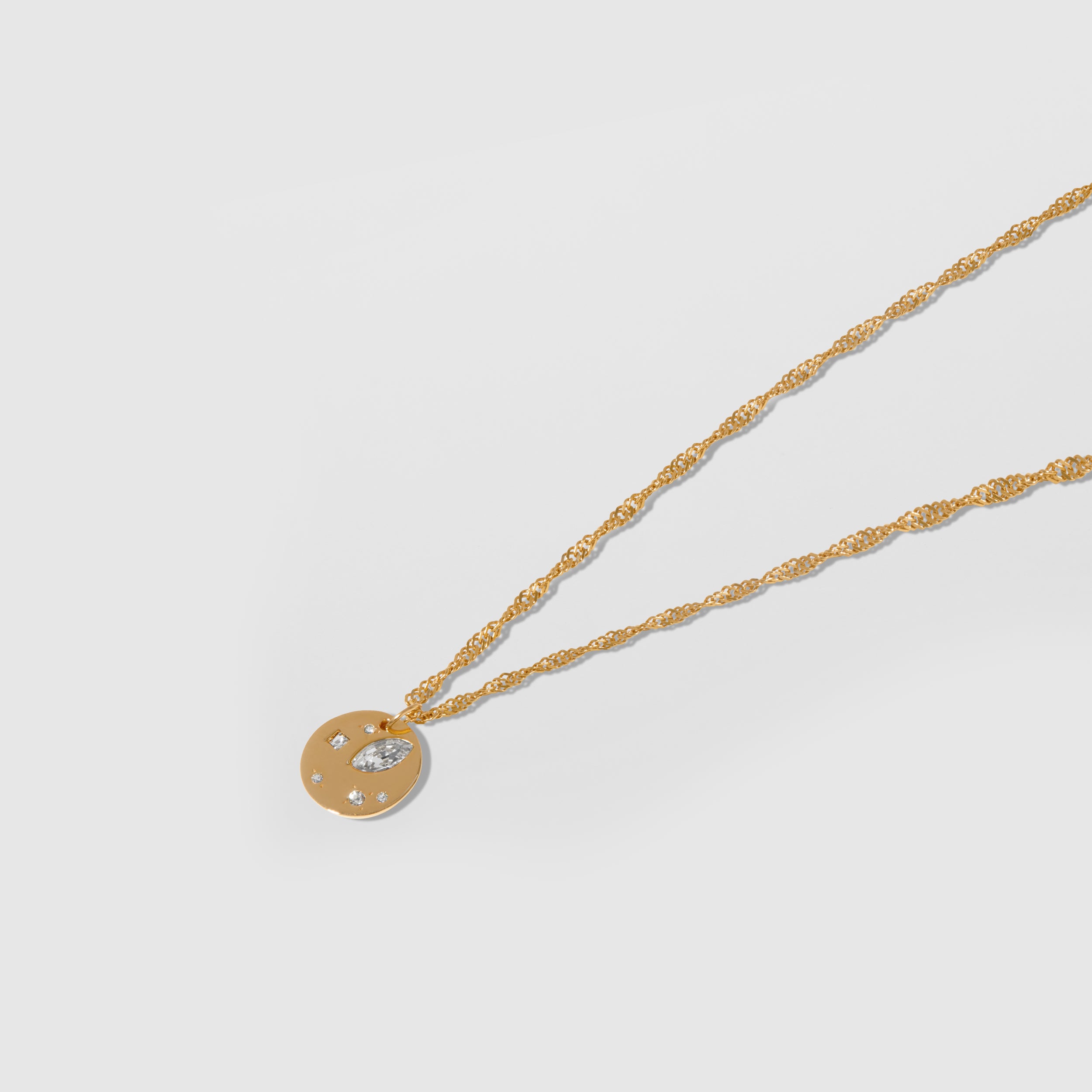 Weiße Kristalle Myriad Kette