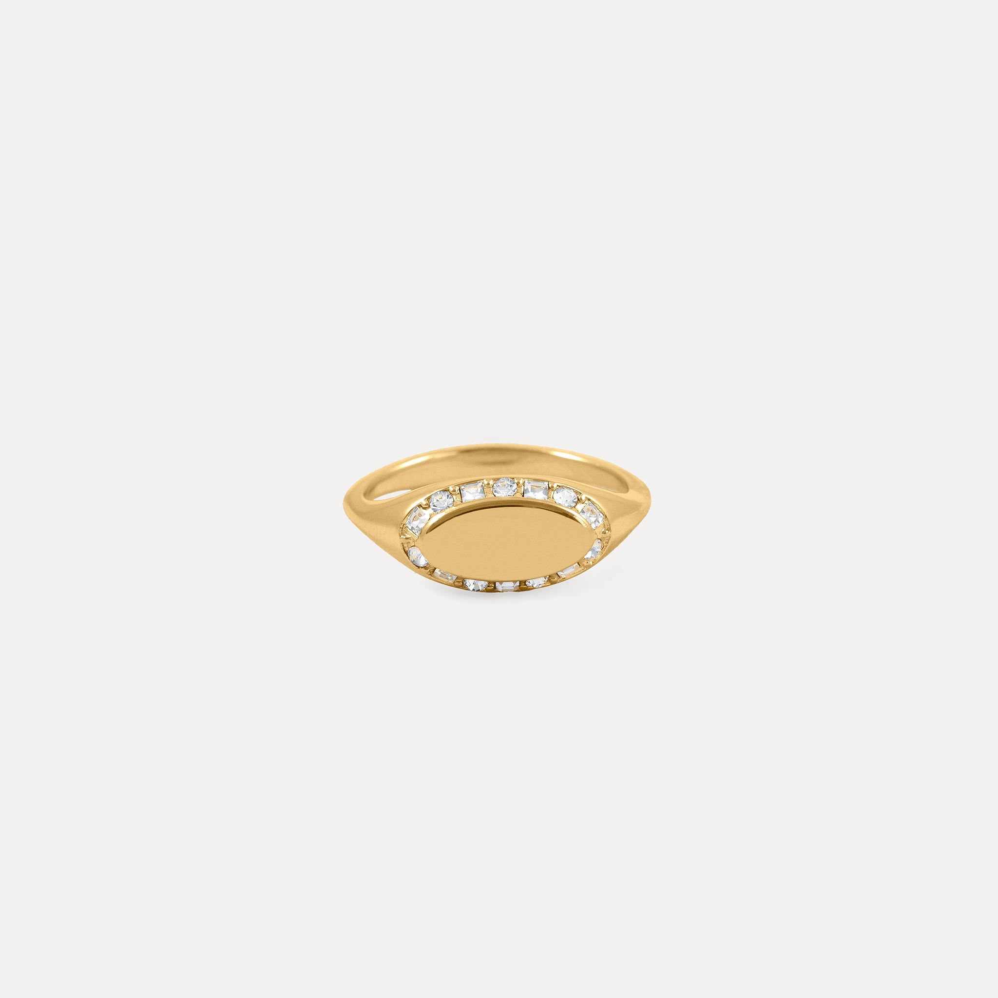 Weiße Kristalle Crown Ring