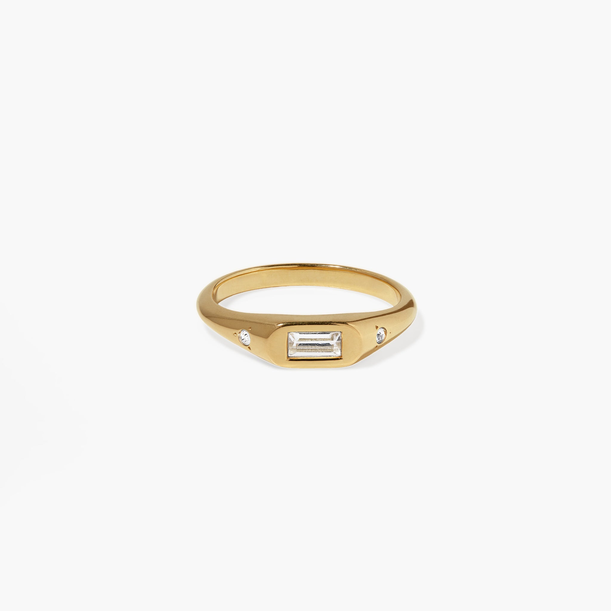 Weiße Kristalle Unique Ring