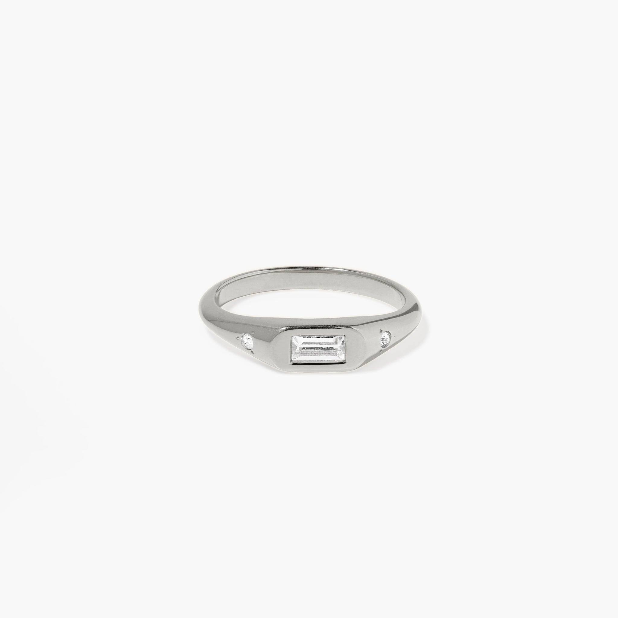 Weiße Kristalle Unique Ring