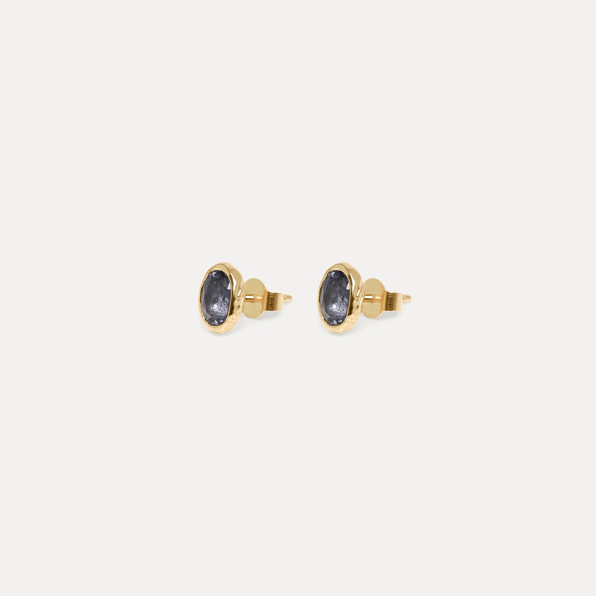 Violet Fizz Ohrstecker Iolith 14k Massivgold