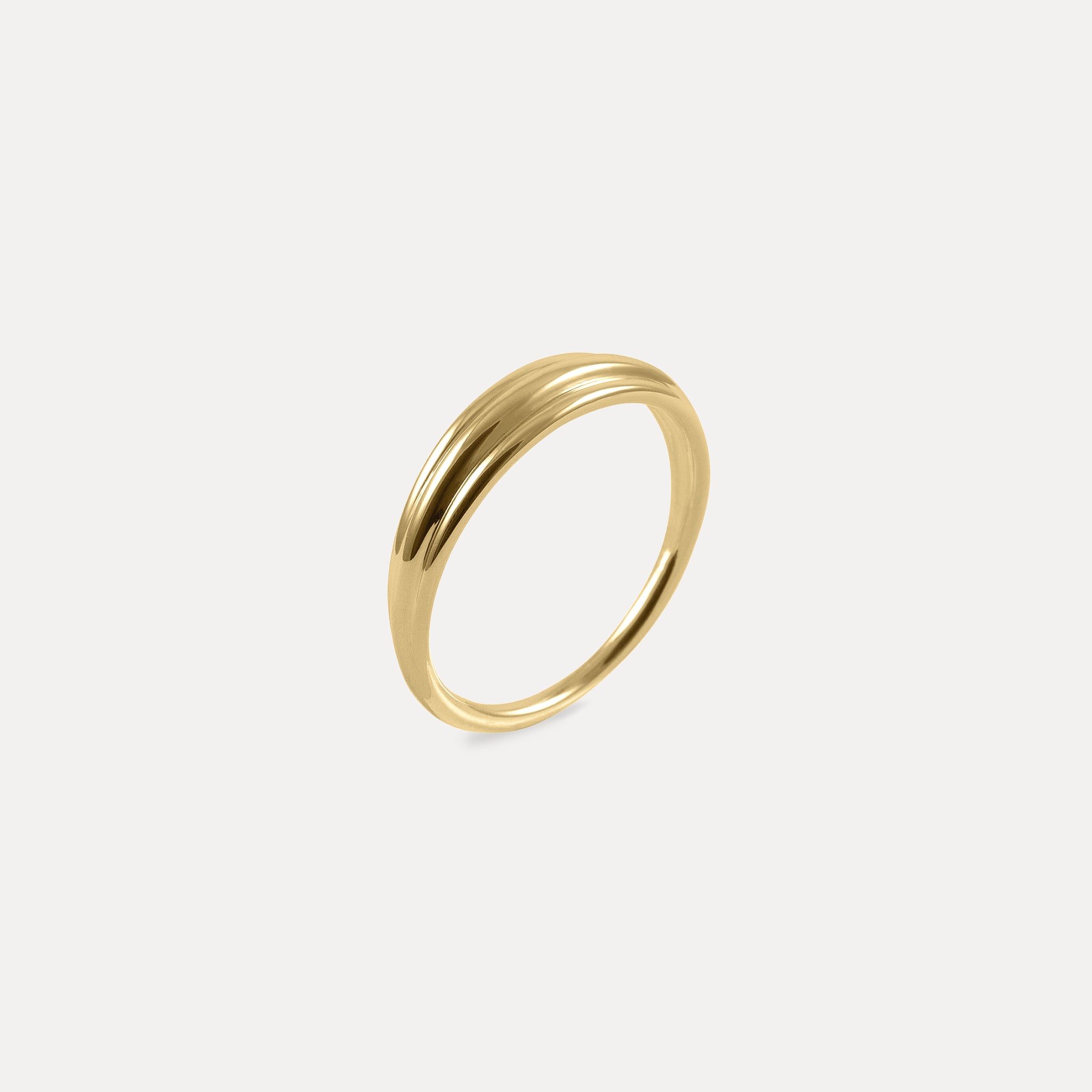 Waves Ring 14k Massivgold