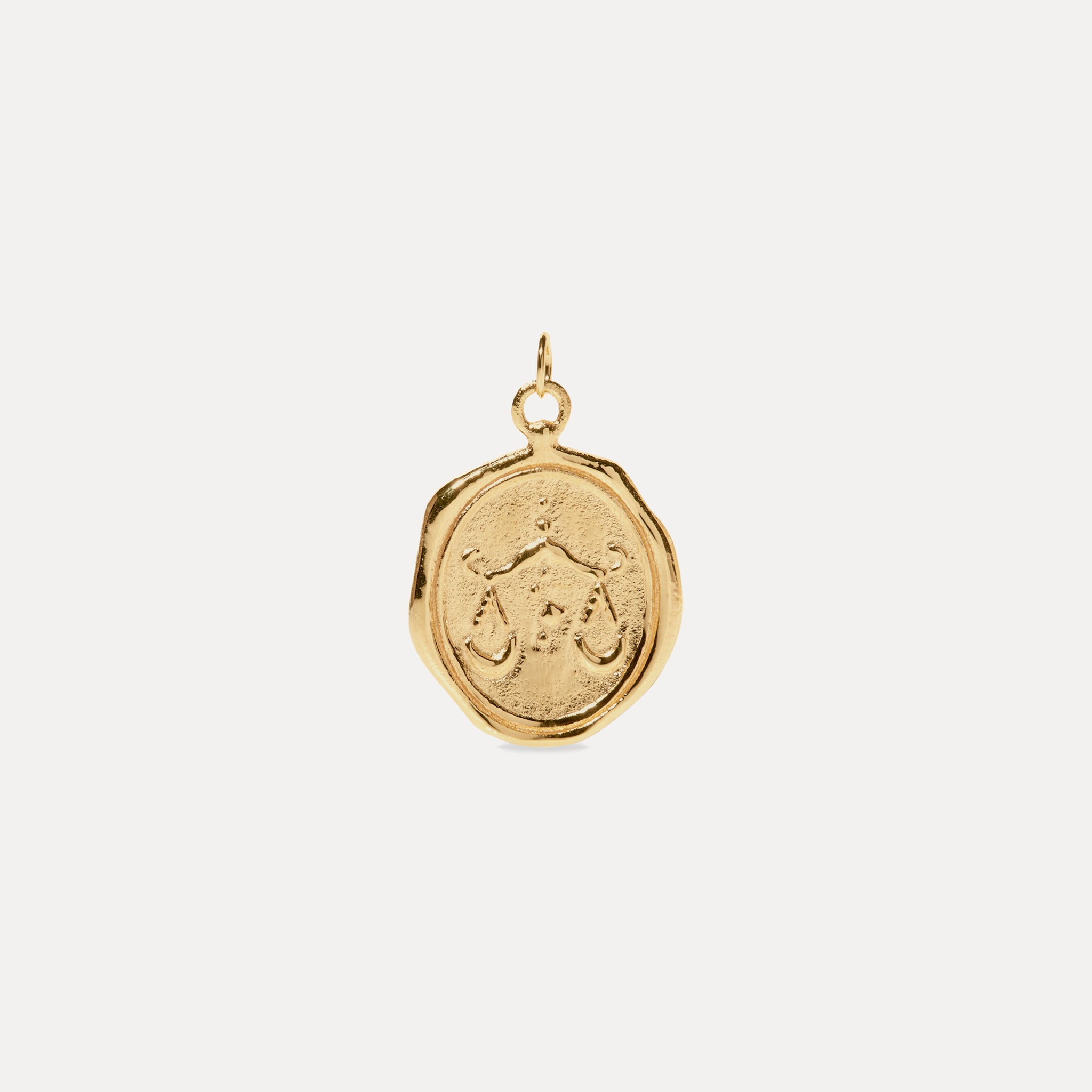 Zodiac Seal Anhänger 14k Massivgold