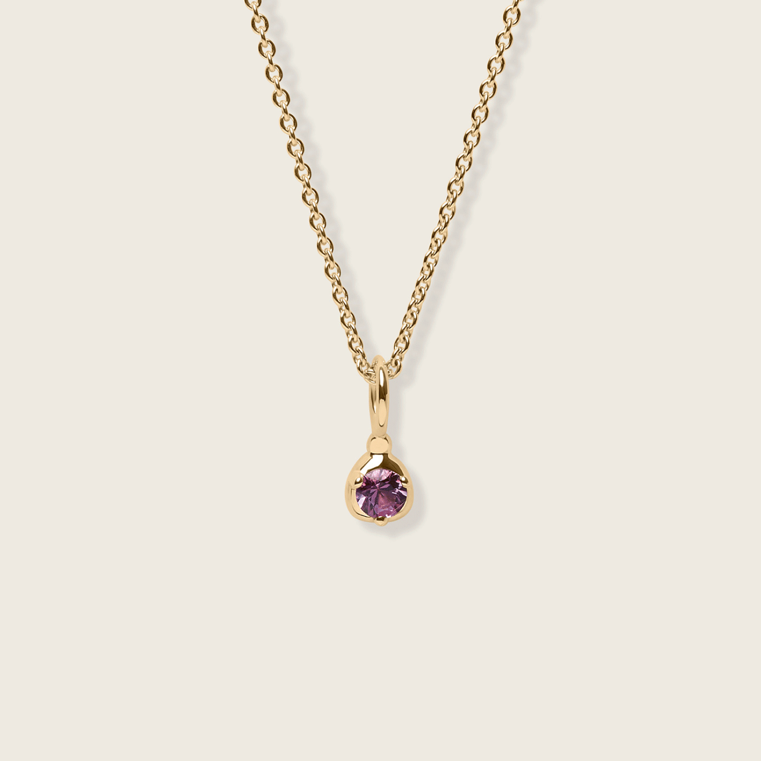 Mini Birthstone Kette | 585 Gold