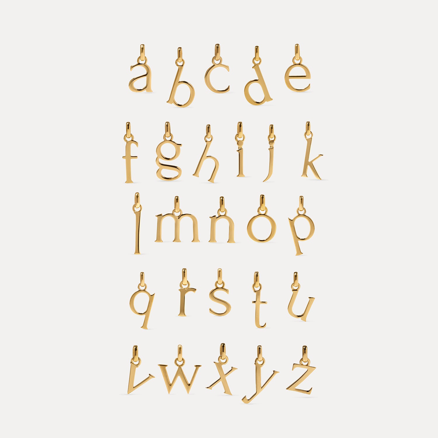 Initial mit Ankerkette 24k Gold Vermeil