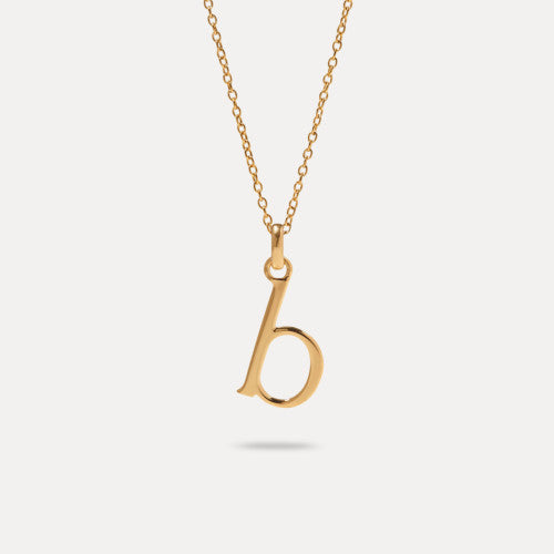 Initial mit Ankerkette 24k Gold Vermeil