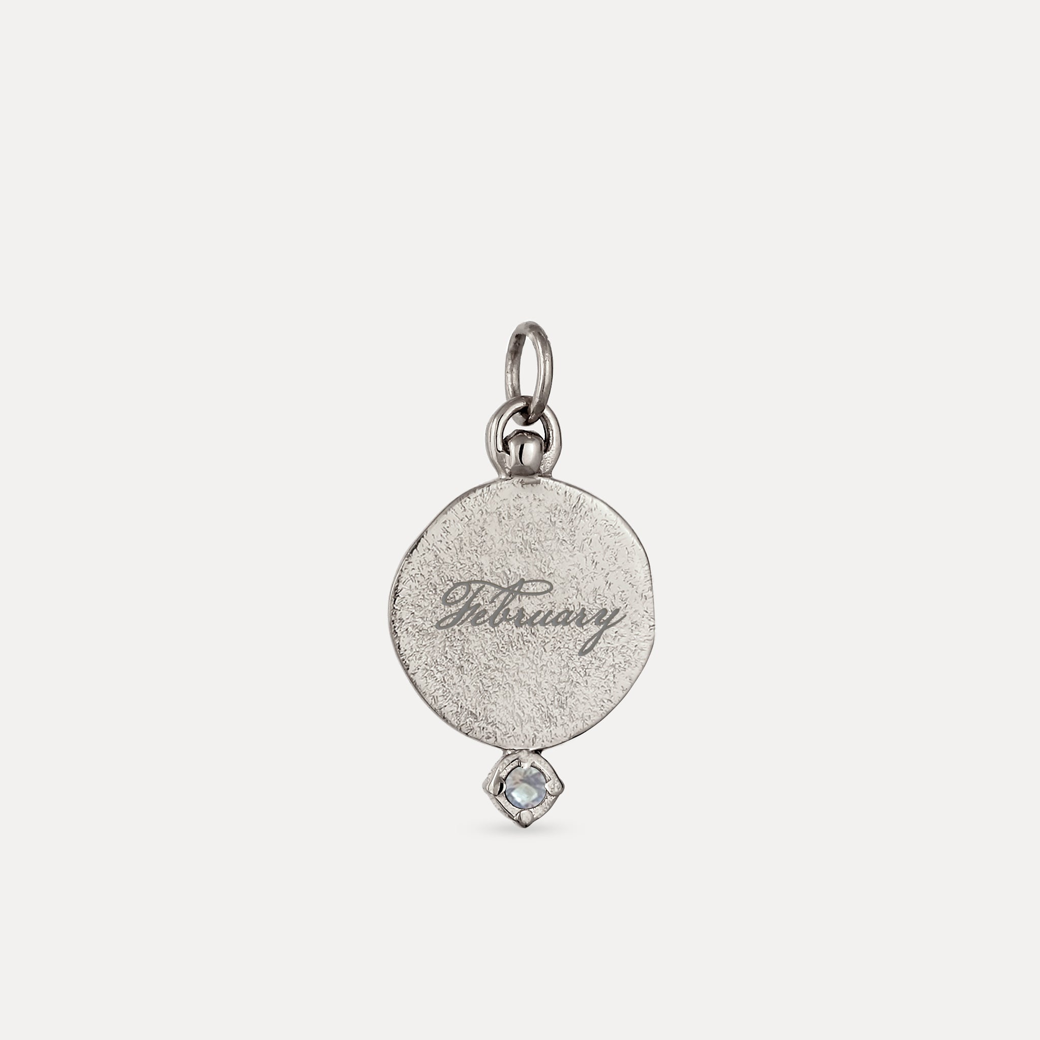 Aquamarin Engravable Fluid Medallion Anhänger – Matt