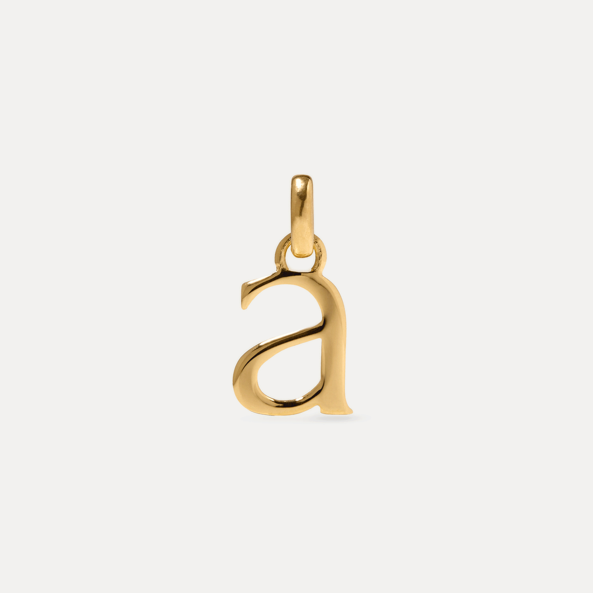 Initial mit Ankerkette 24k Gold Vermeil