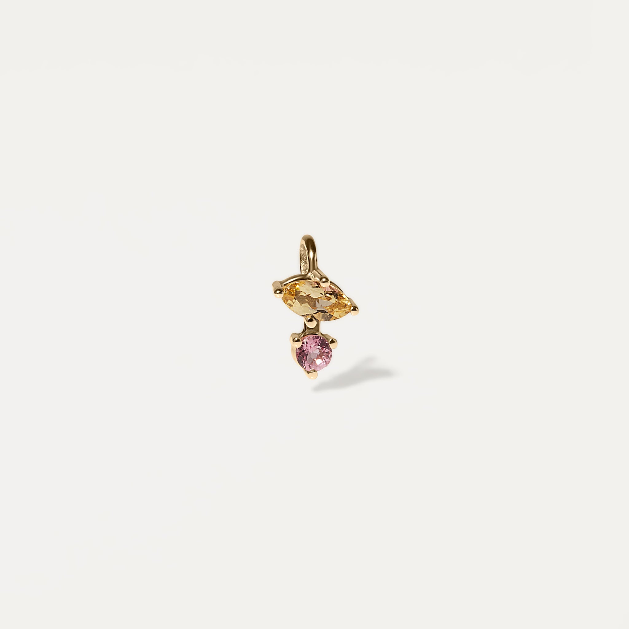 Citrin & Rosa Turmalin Joy Kette | 585 Gold