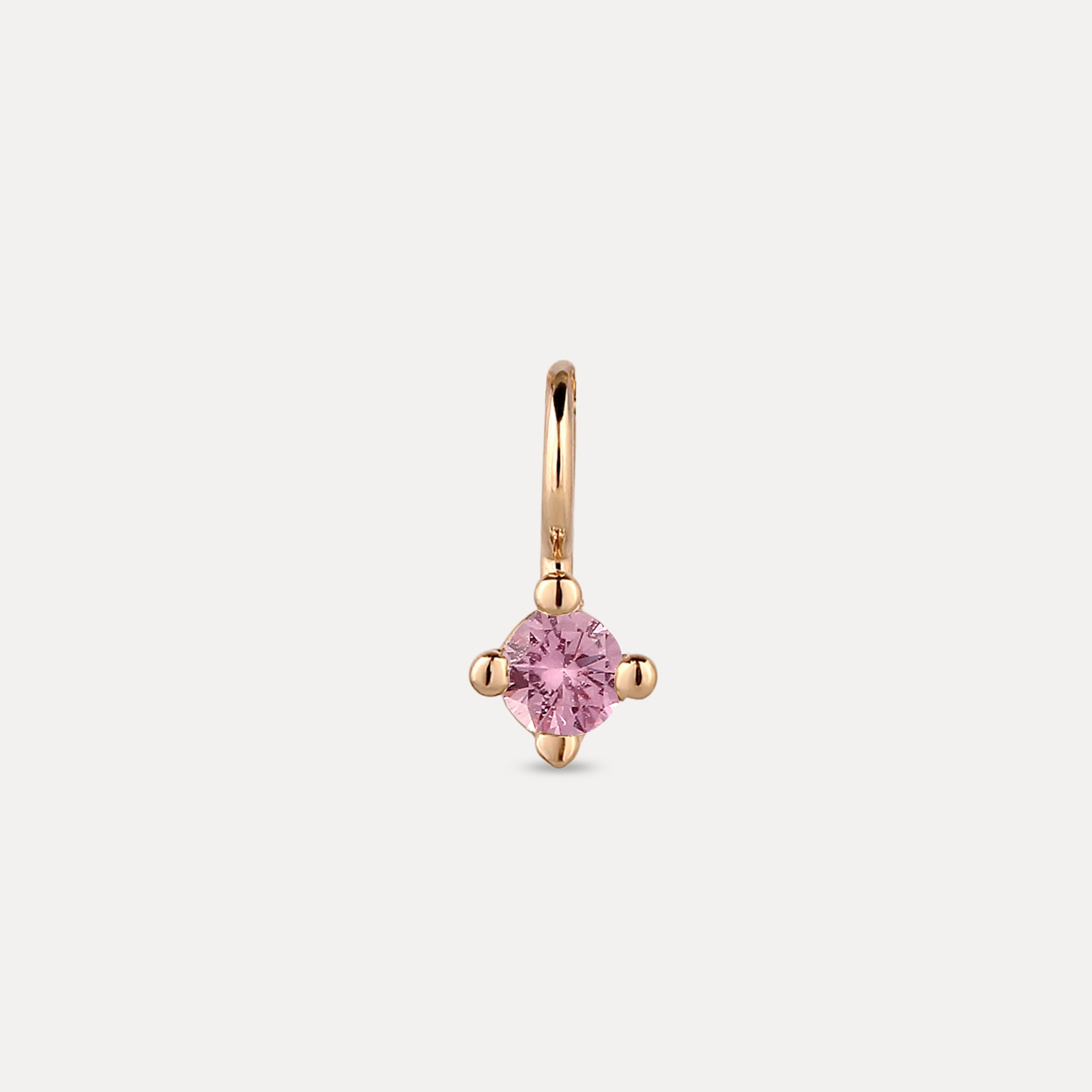 The Minimalist Birthstone Charm Anhänger | 585 Gold