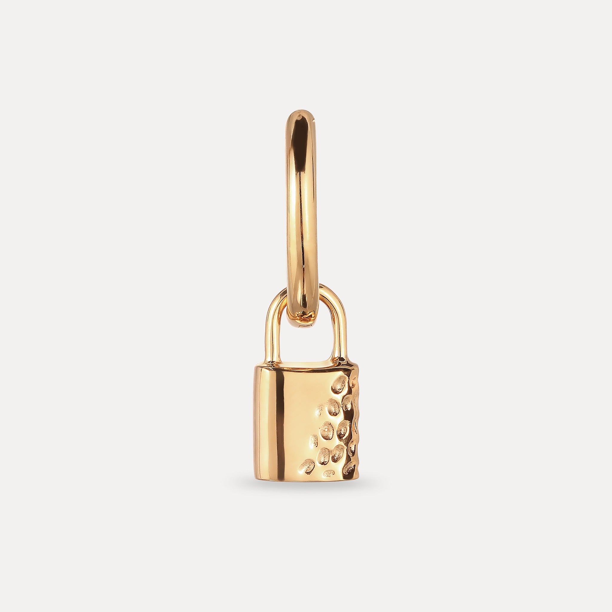 Padlock Creolen Ohrring