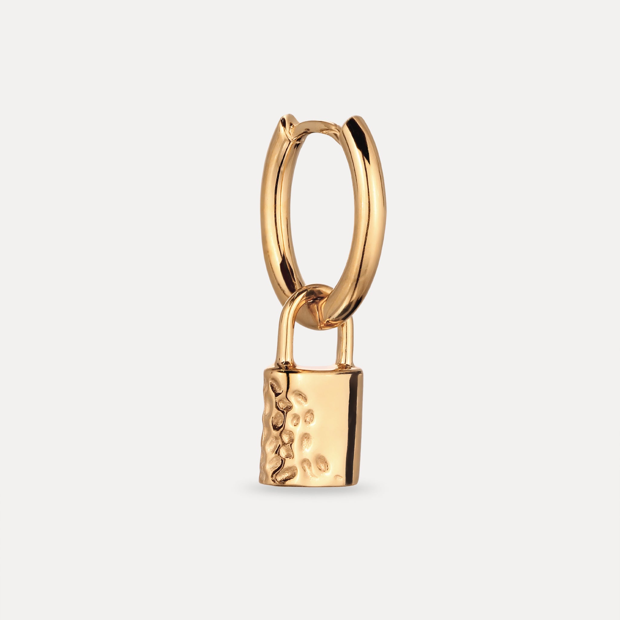 Padlock Creolen Ohrring