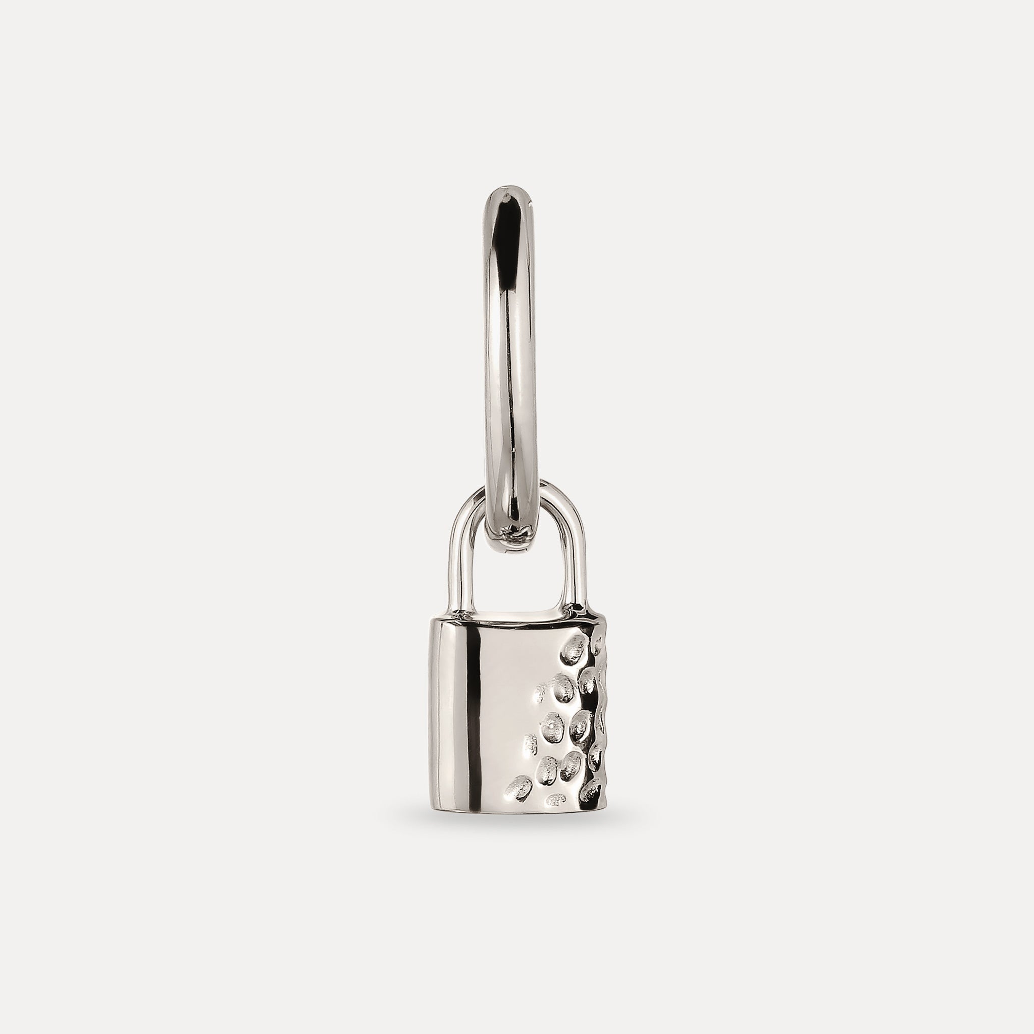 Padlock Creolen Ohrring
