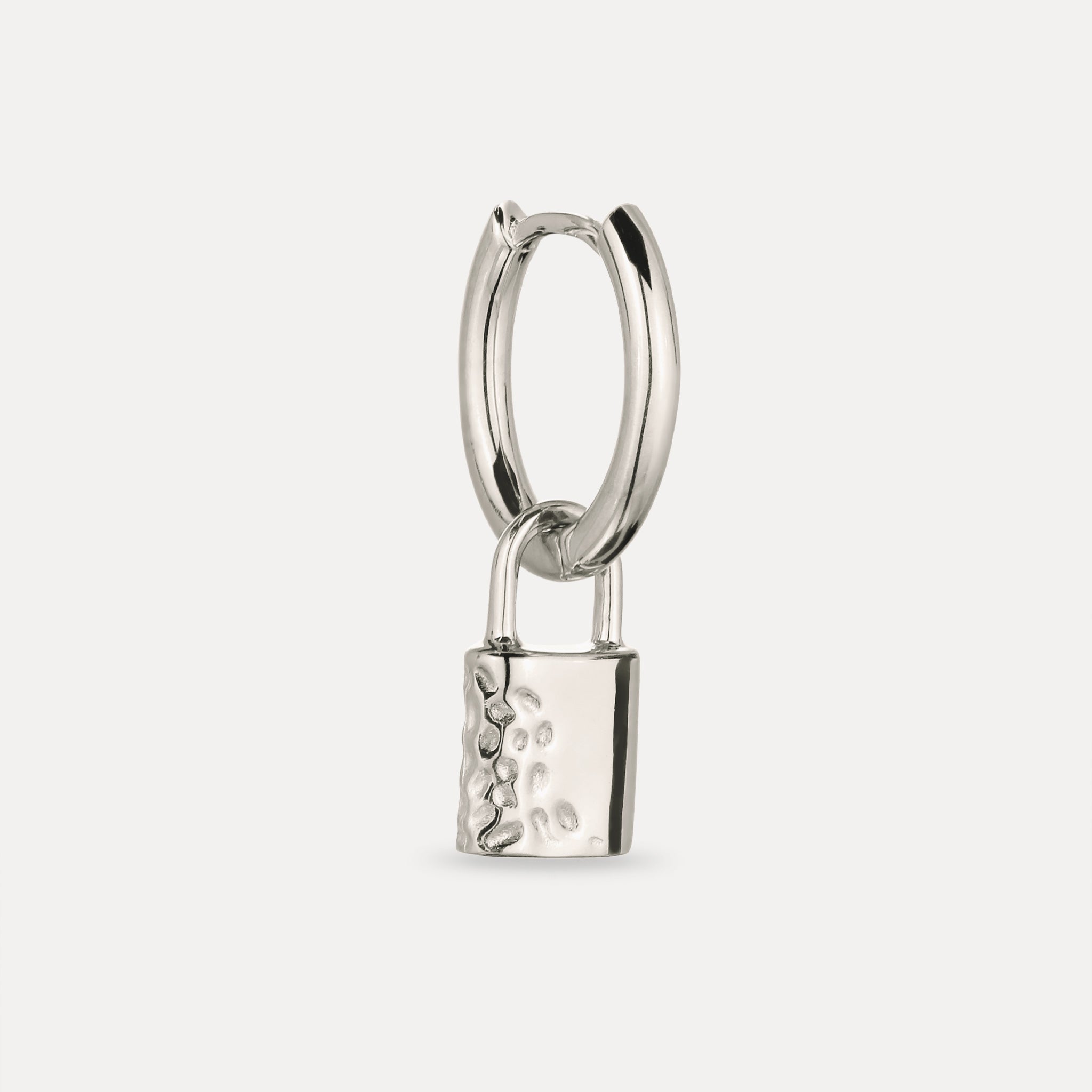 Padlock Creolen Ohrring