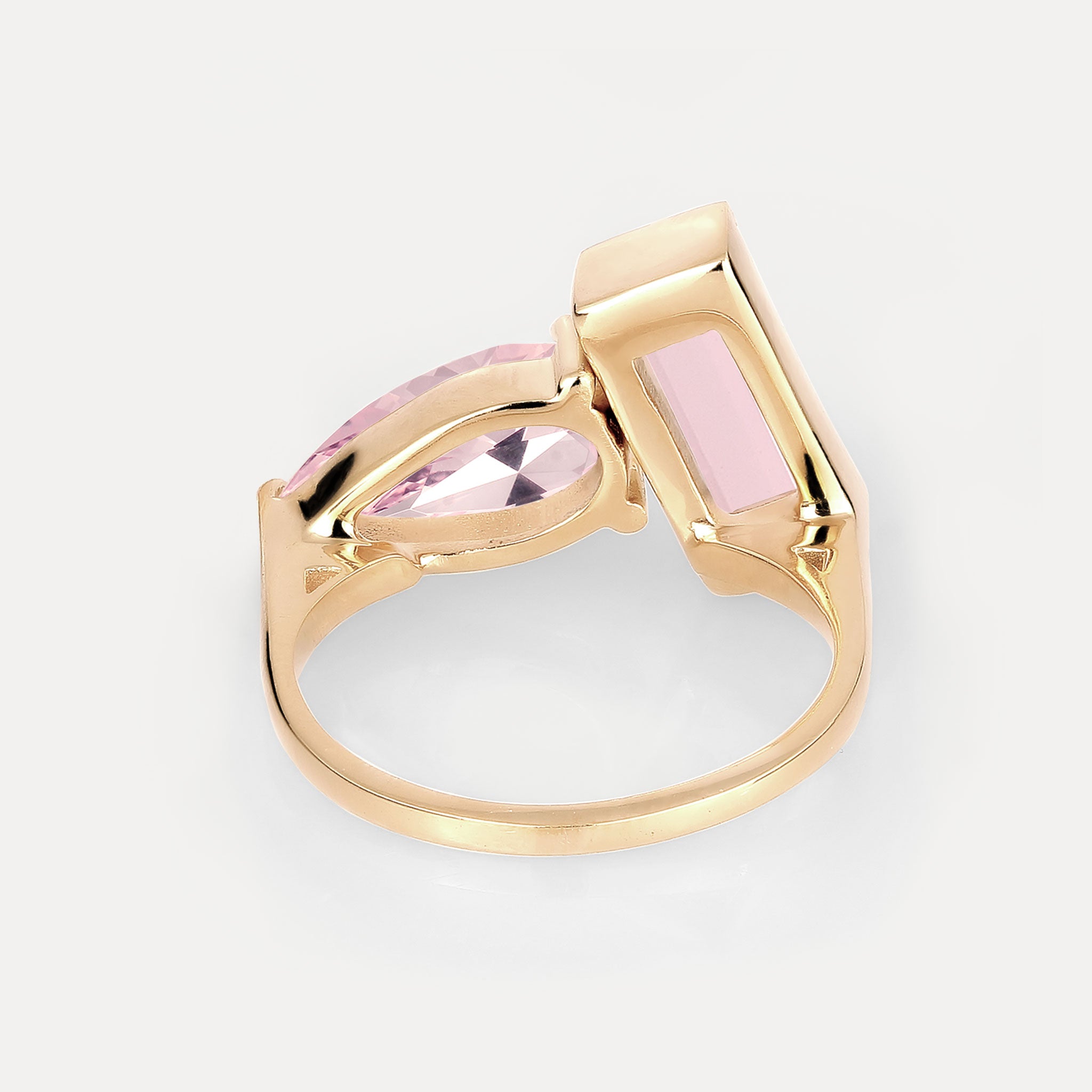 Rosenquarz Balance Ring | 585 Gold