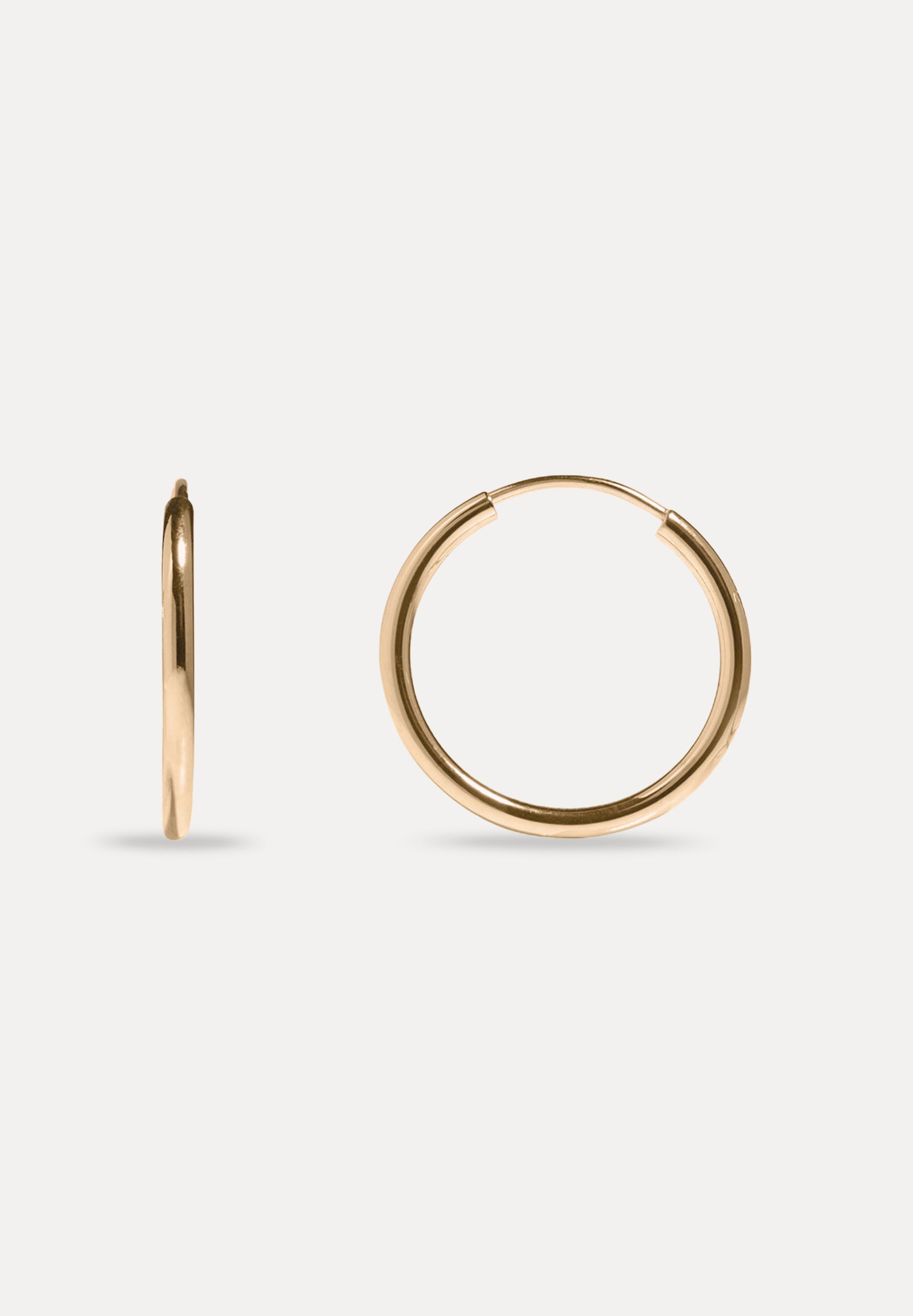 Basic Creolen Ohrringe | 585 Gold