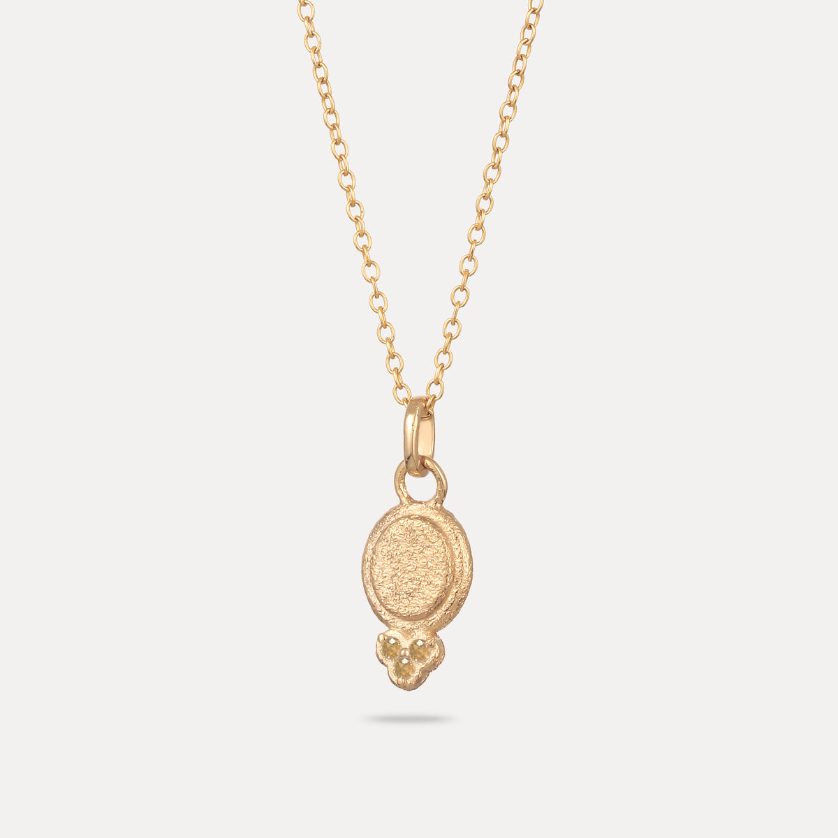 Mandarin Granat Trinity Emblem Anhänger - Antique | 585 Gold