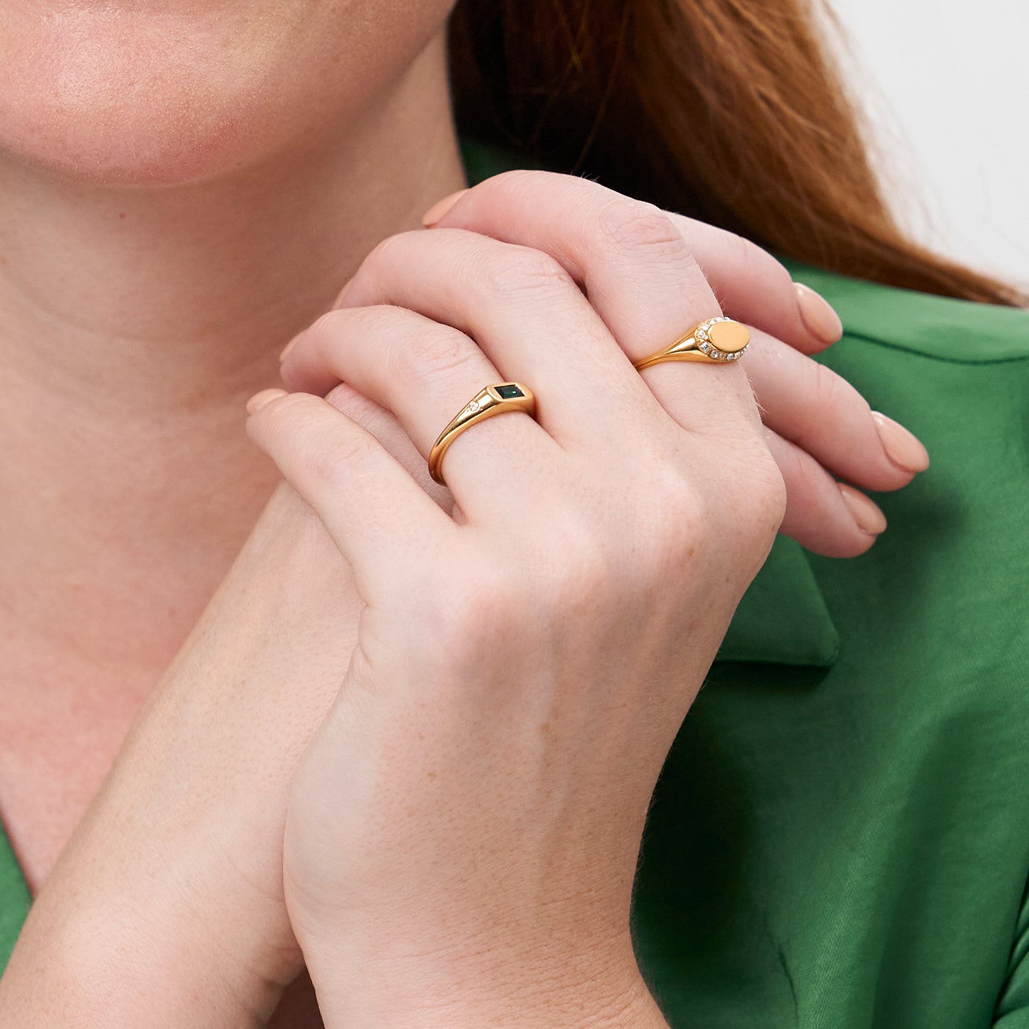 Weiße Kristalle Crown Ring