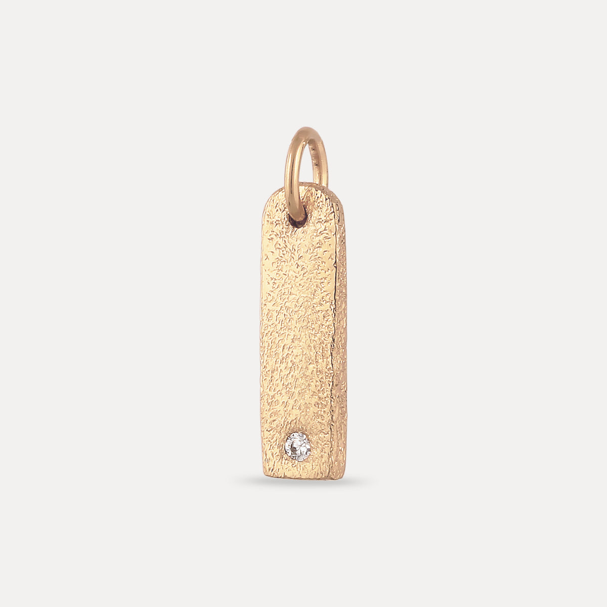 Weißer Saphir Bar Anhänger - Antique | 585 Gold
