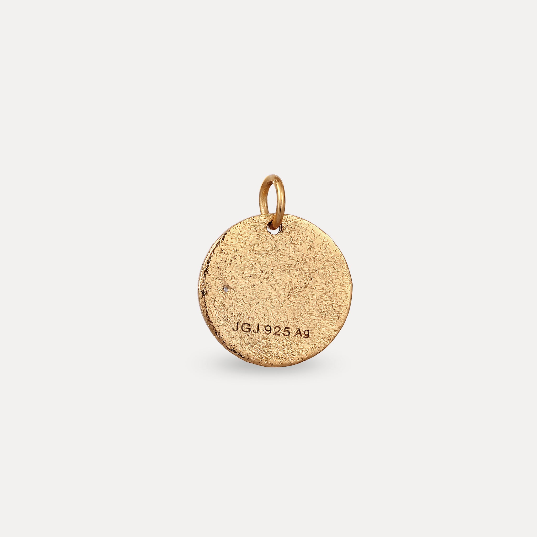 Weißer Saphir Engravable Plate Anhänger – Antique