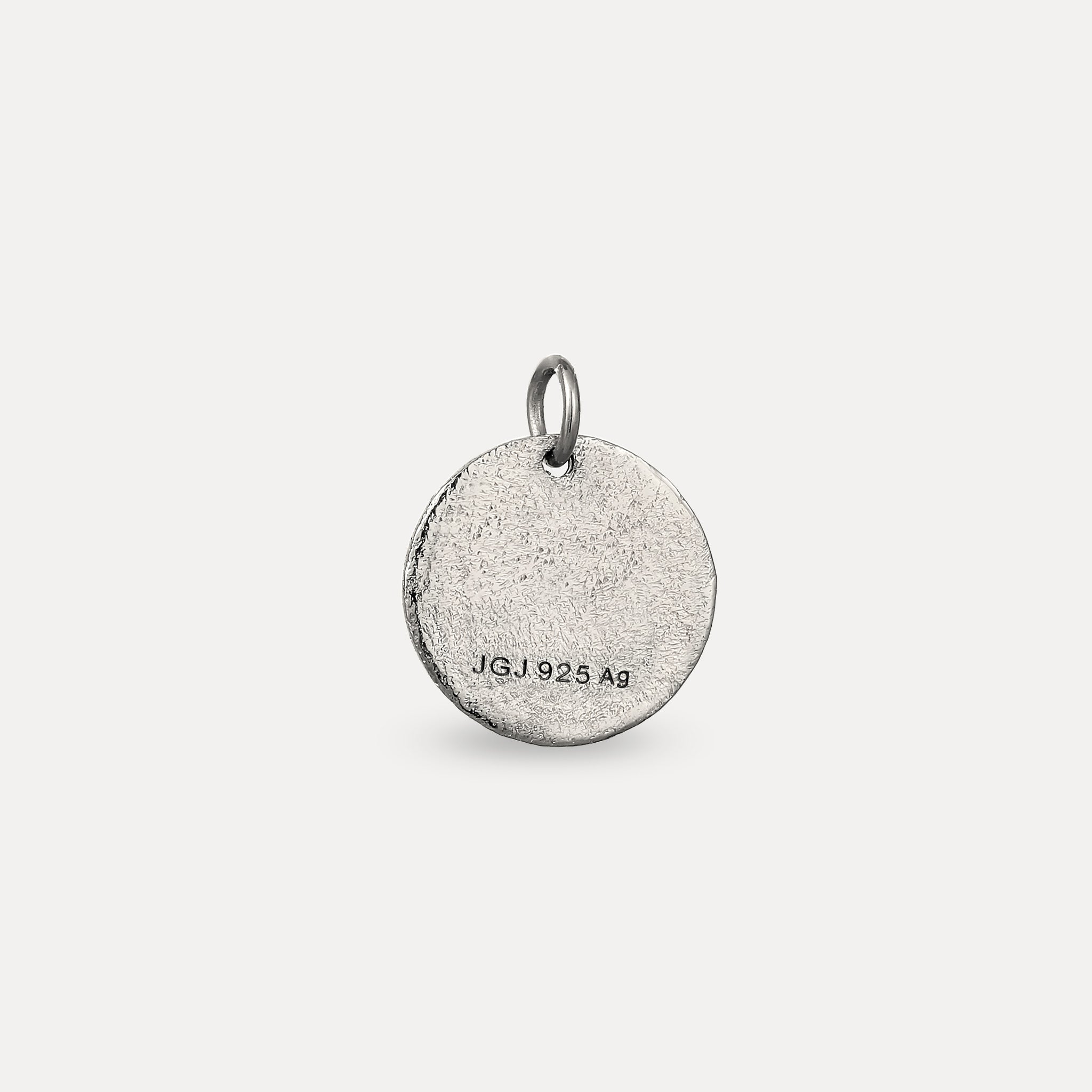 Weißer Saphir Engravable Plate Anhänger – Antique