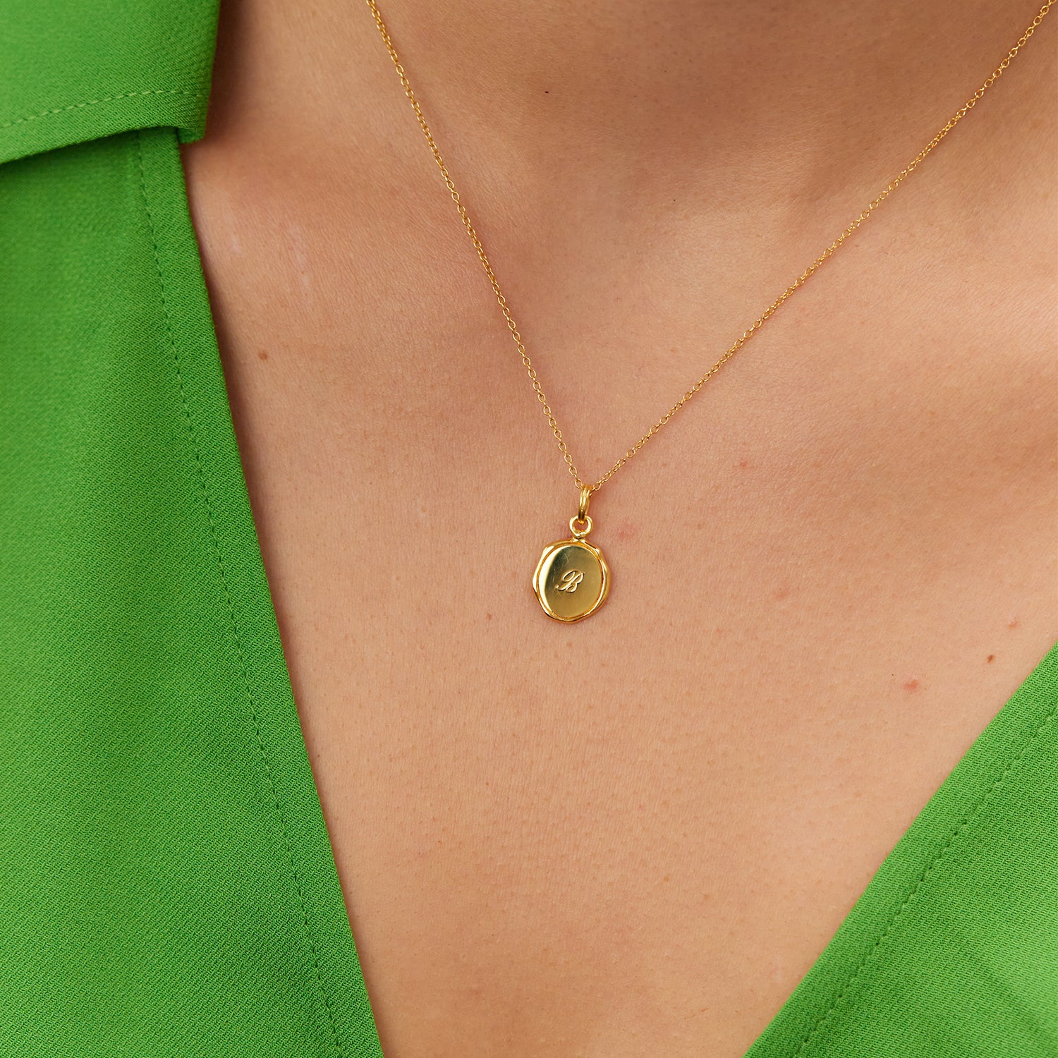 Engravable Seal Kette | 585 Gold