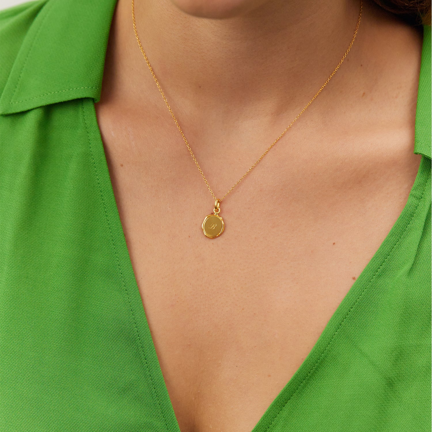 Engravable Seal Kette | 585 Gold