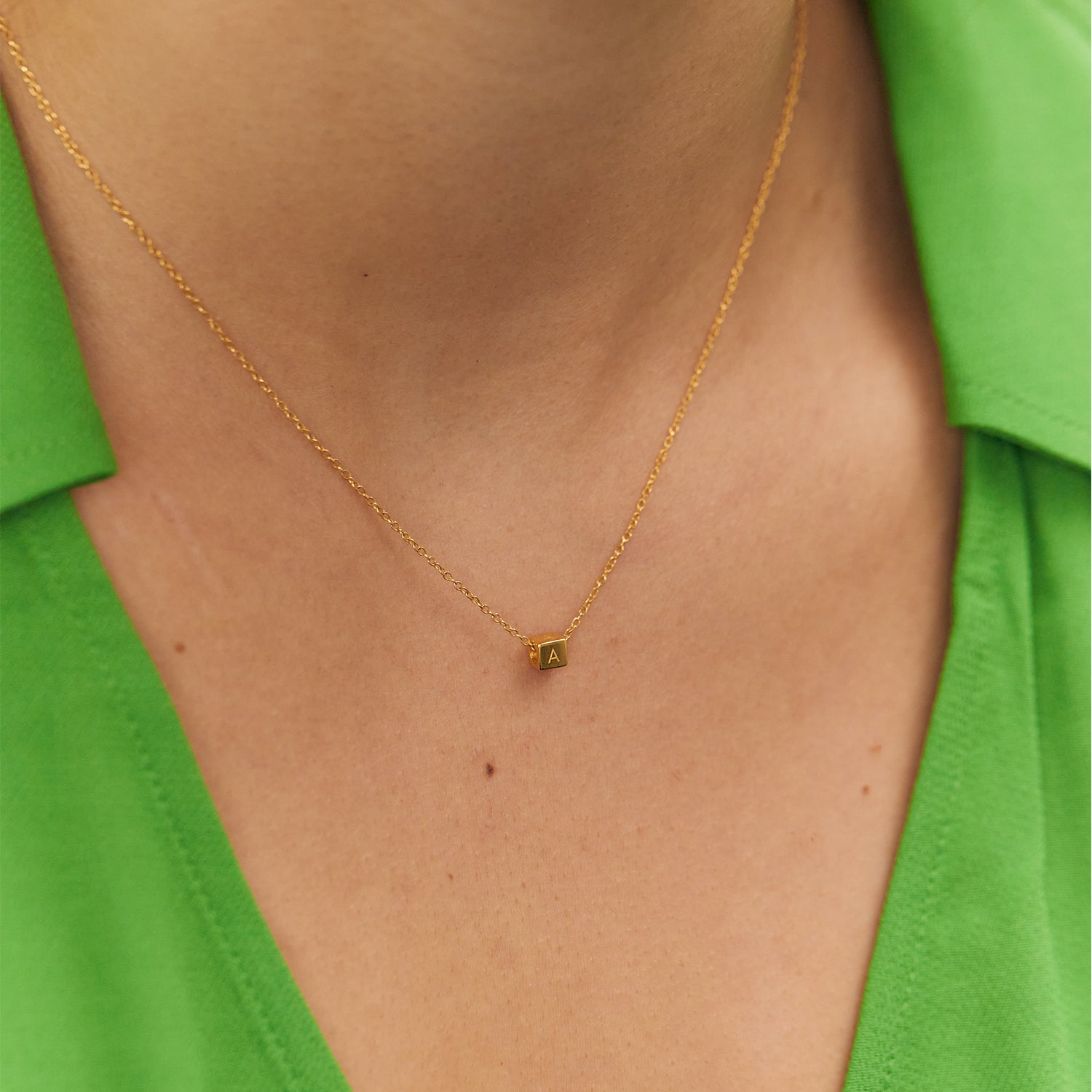 Cube mit Ankerkette | 585 Gold