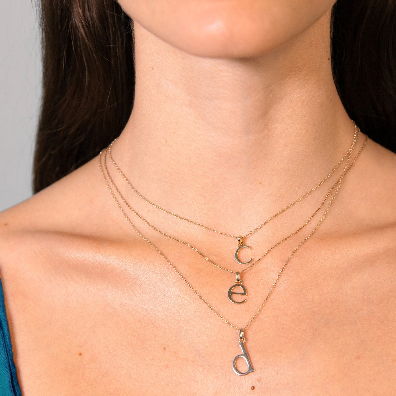Initial mit Ankerkette 925 Silber