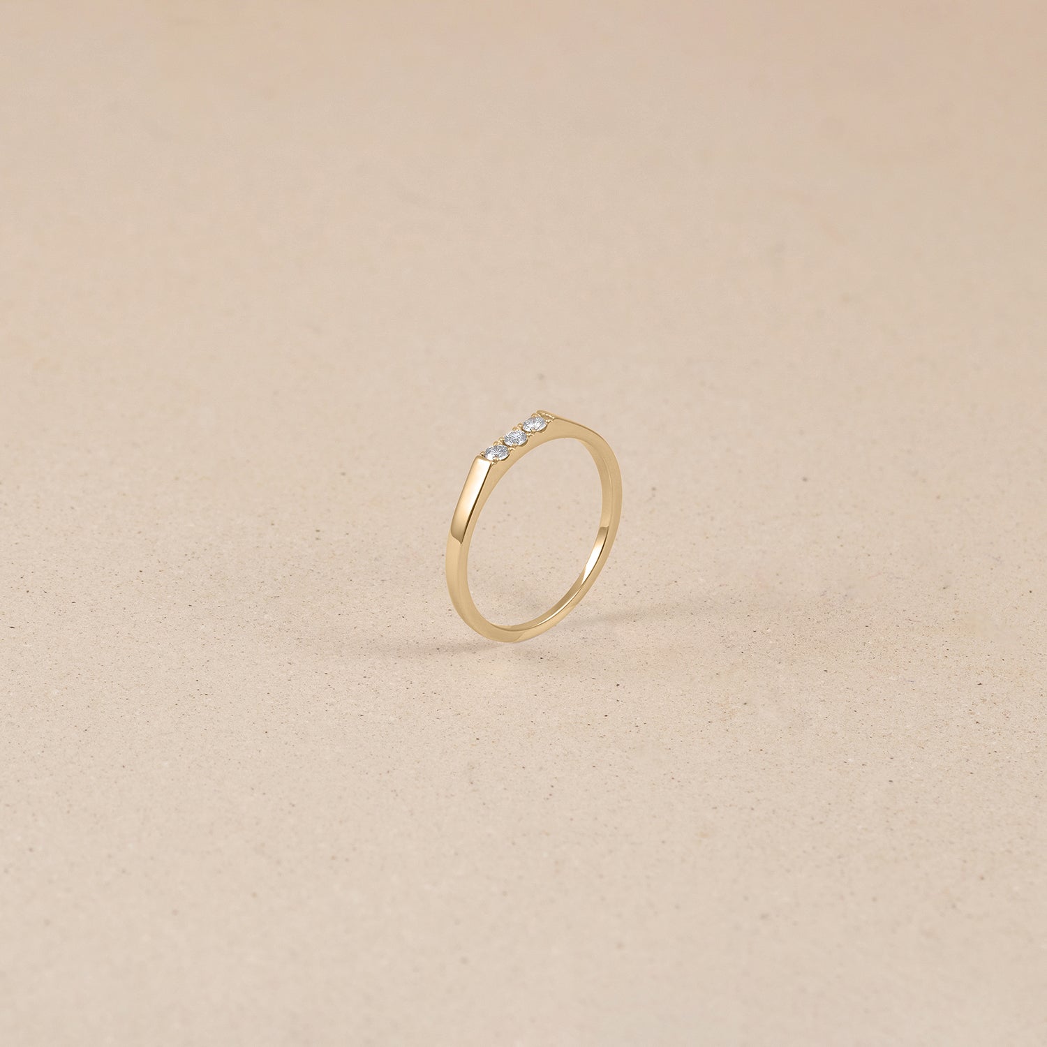 Diamant Pavé Bar Ring | 585 Gold