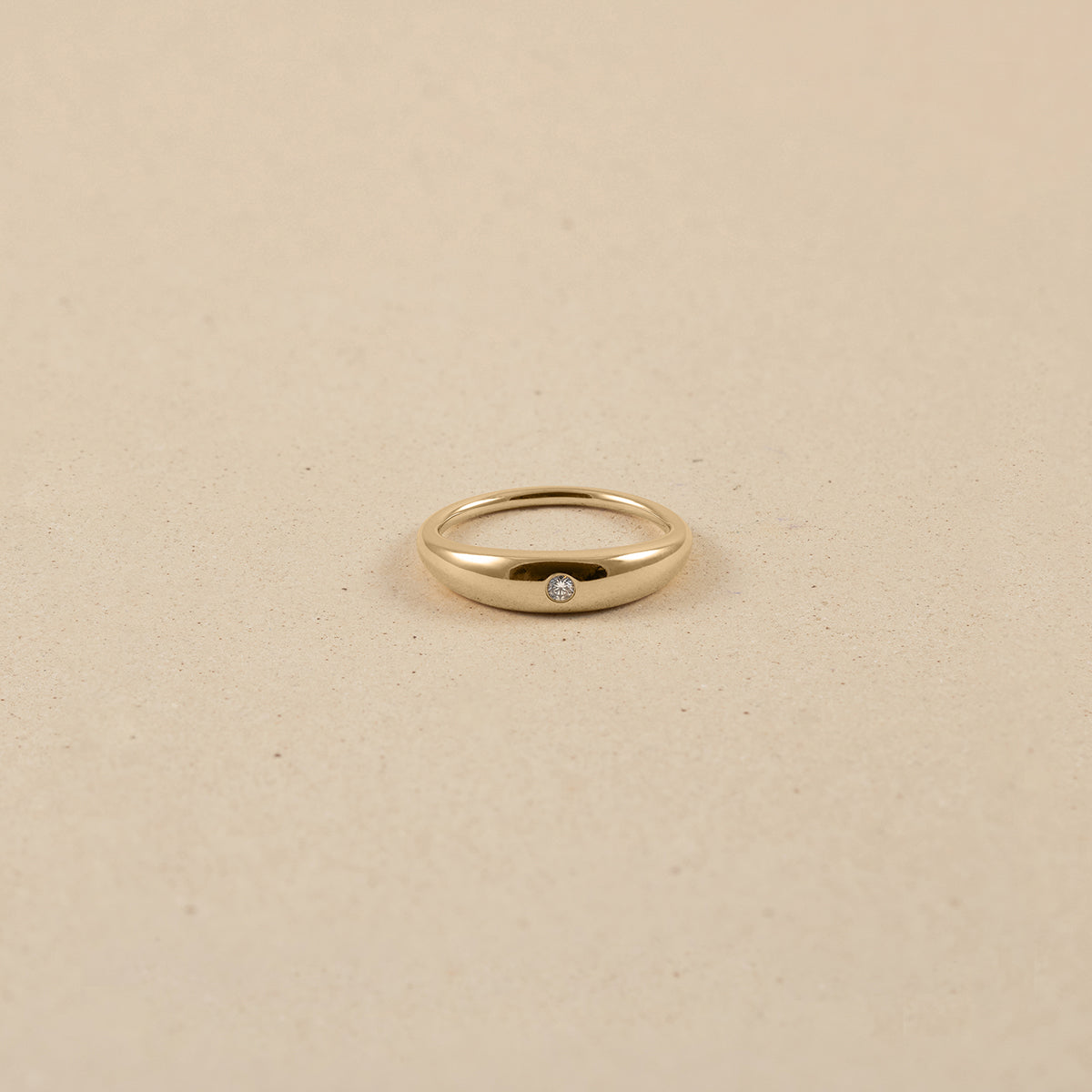 Diamant Bombé Bold Ring | 585 Gold