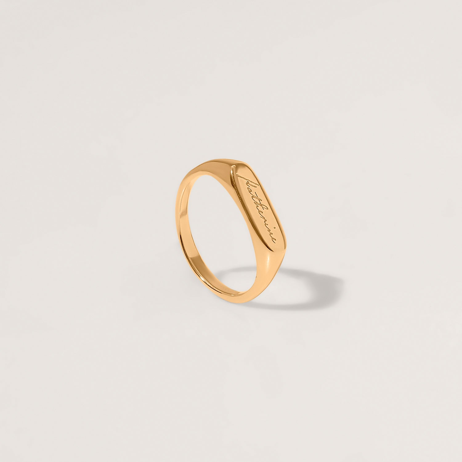 Engravable Flat-Top Ring