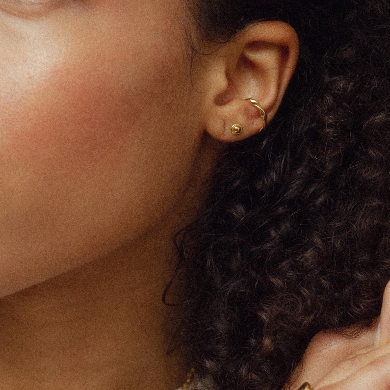 Fluid Ohrstecker Ohrringe | 585 Gold