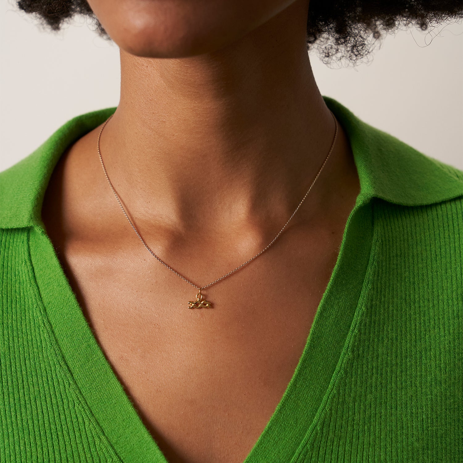 Zodiac Charm Kette | 585 Gold