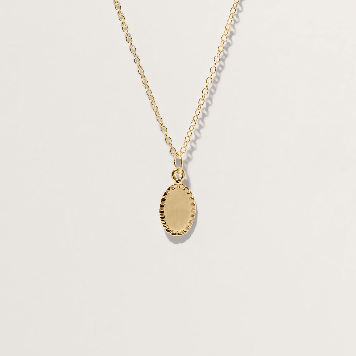 Engravable Biscuit Tag Kette Oval