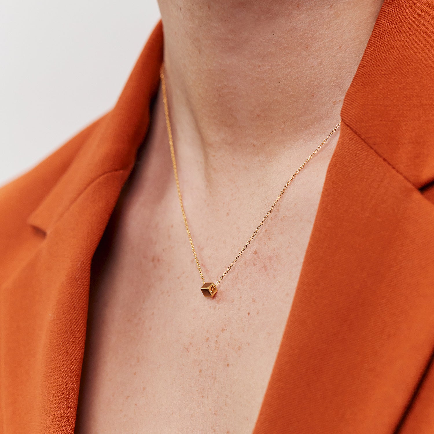 Cube mit Ankerkette | 585 Gold