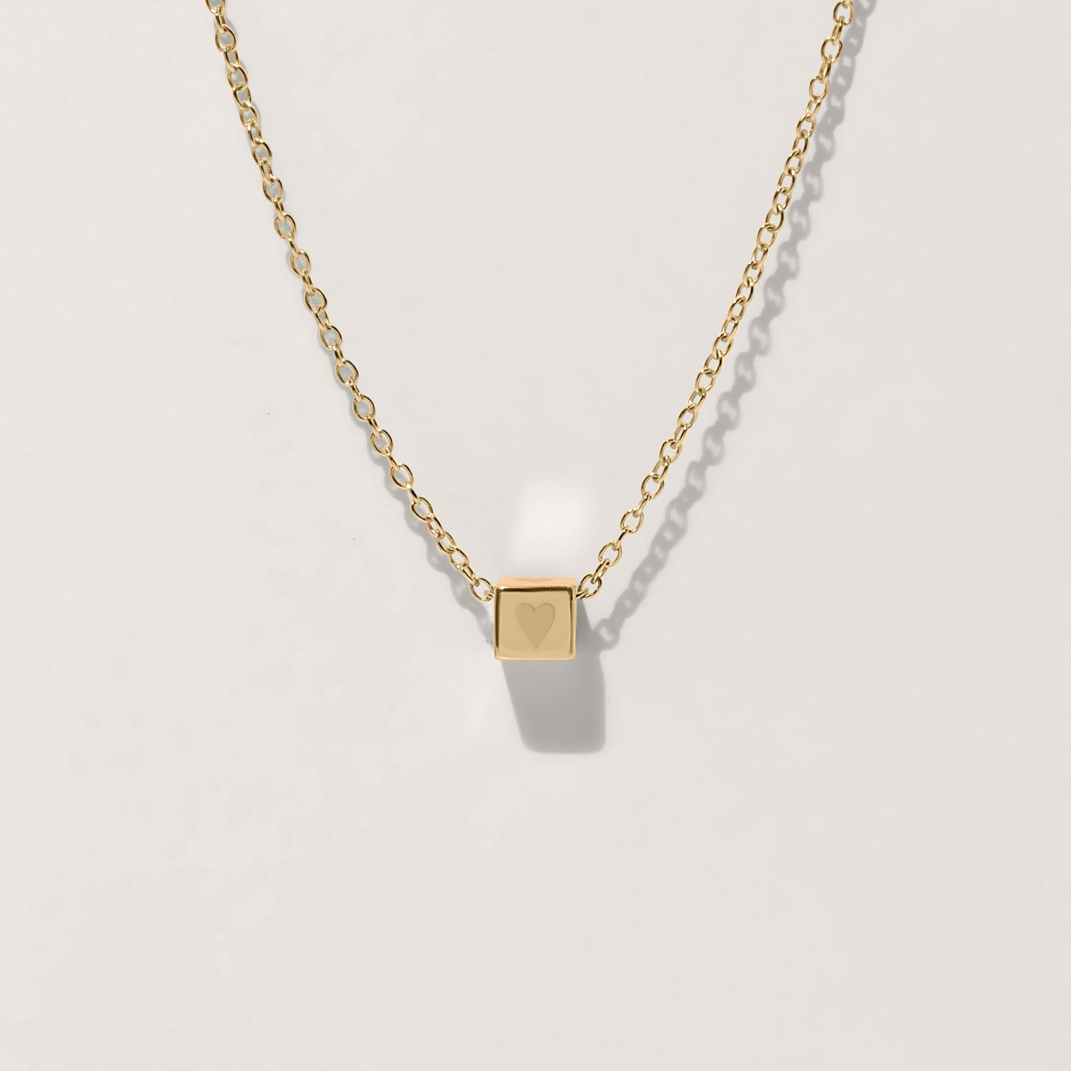 Cube mit Ankerkette 14k Massivgold