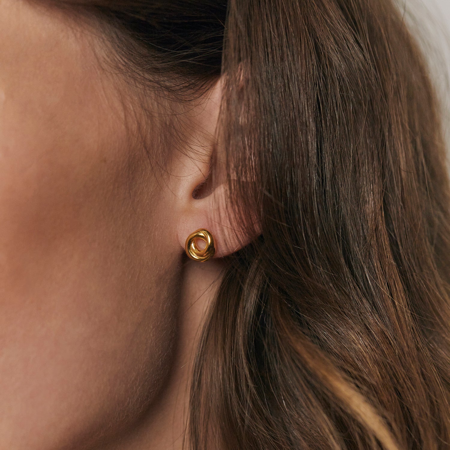 Duo Small Ohrstecker Ohrringe | 585 Gold
