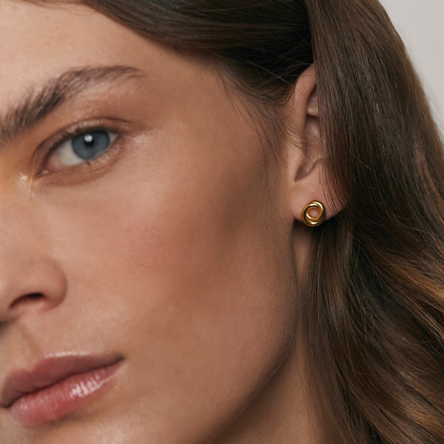 Duo Small Ohrstecker Ohrringe | 585 Gold