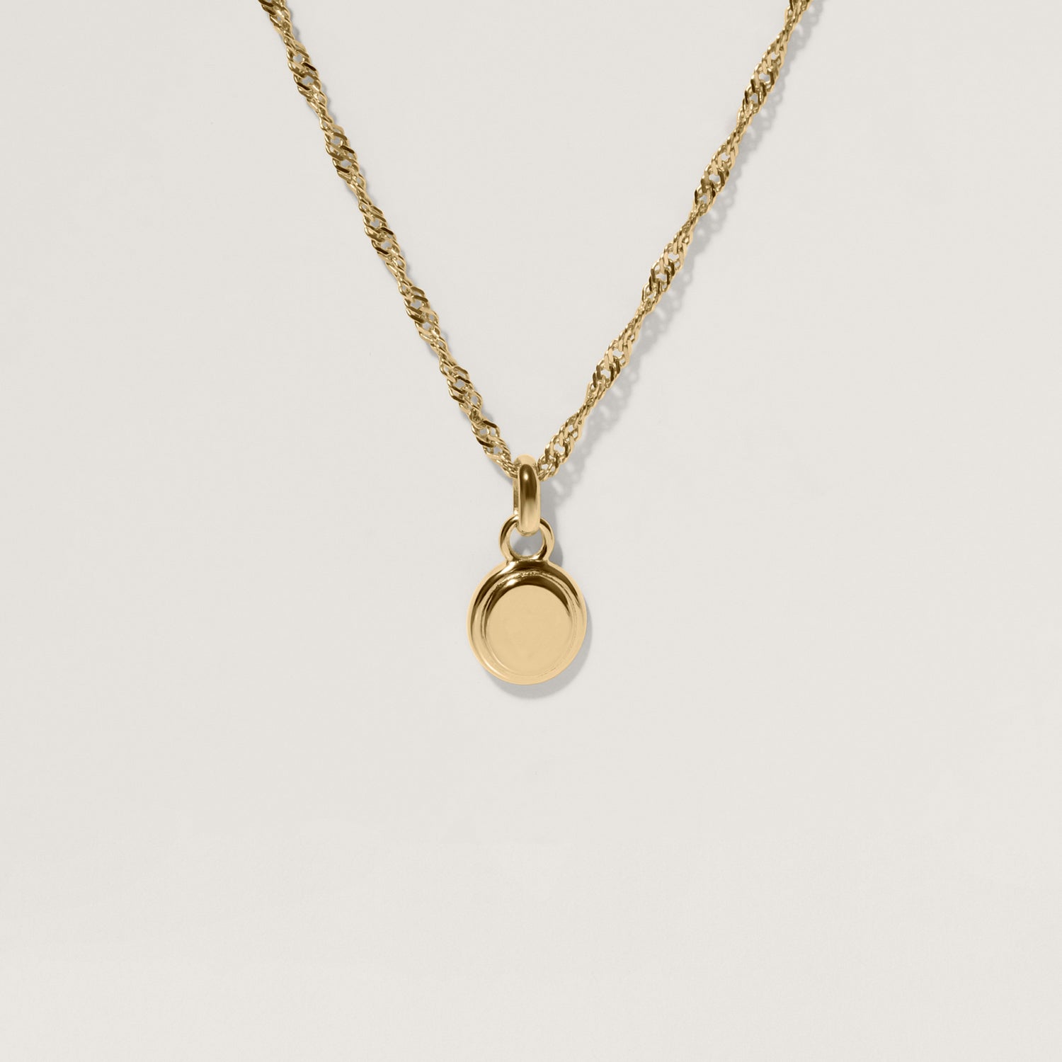 Engravable Emblem Kette | 585 Gold