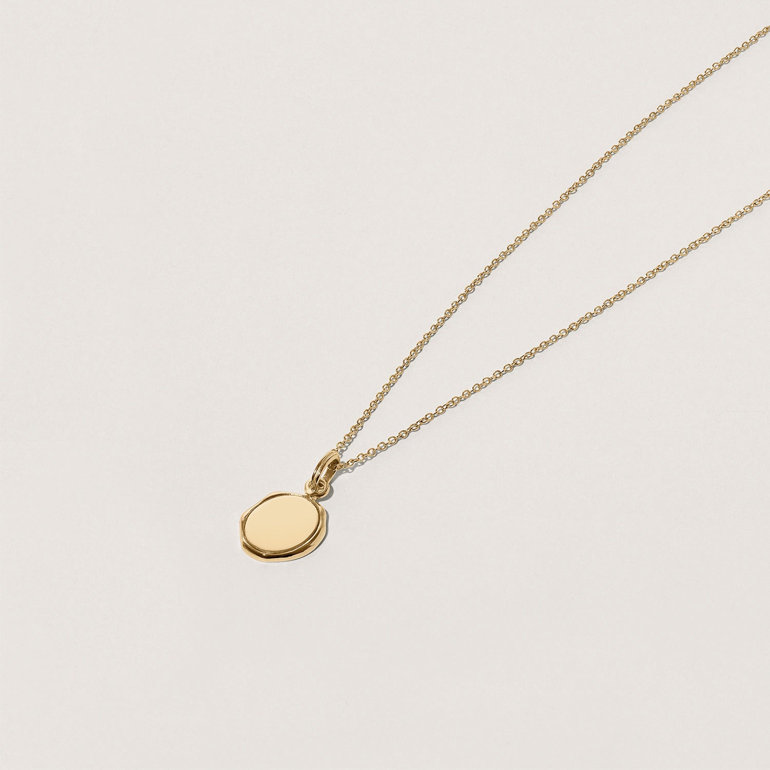 Engravable Seal Kette | 585 Gold
