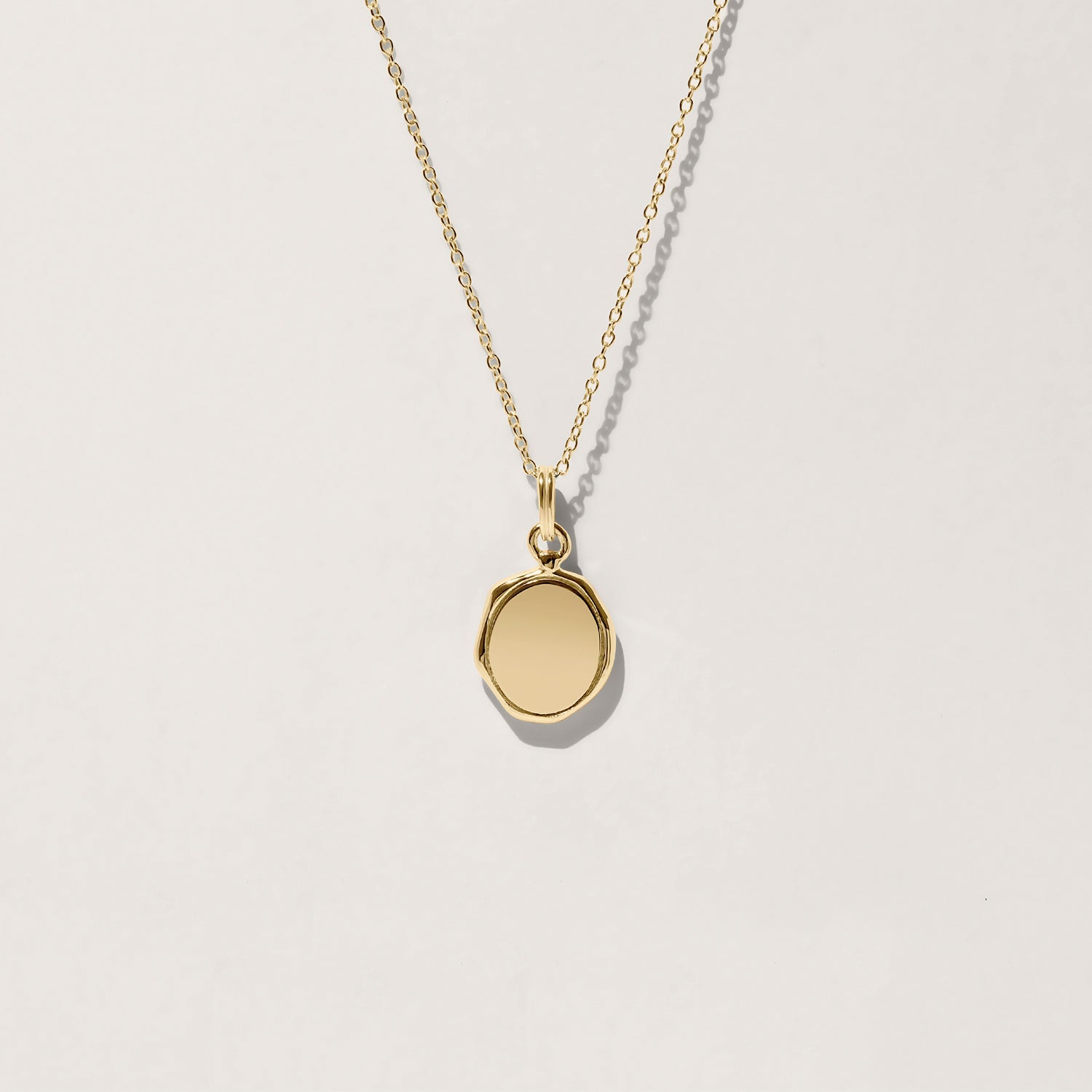 Engravable Seal Kette | 585 Gold