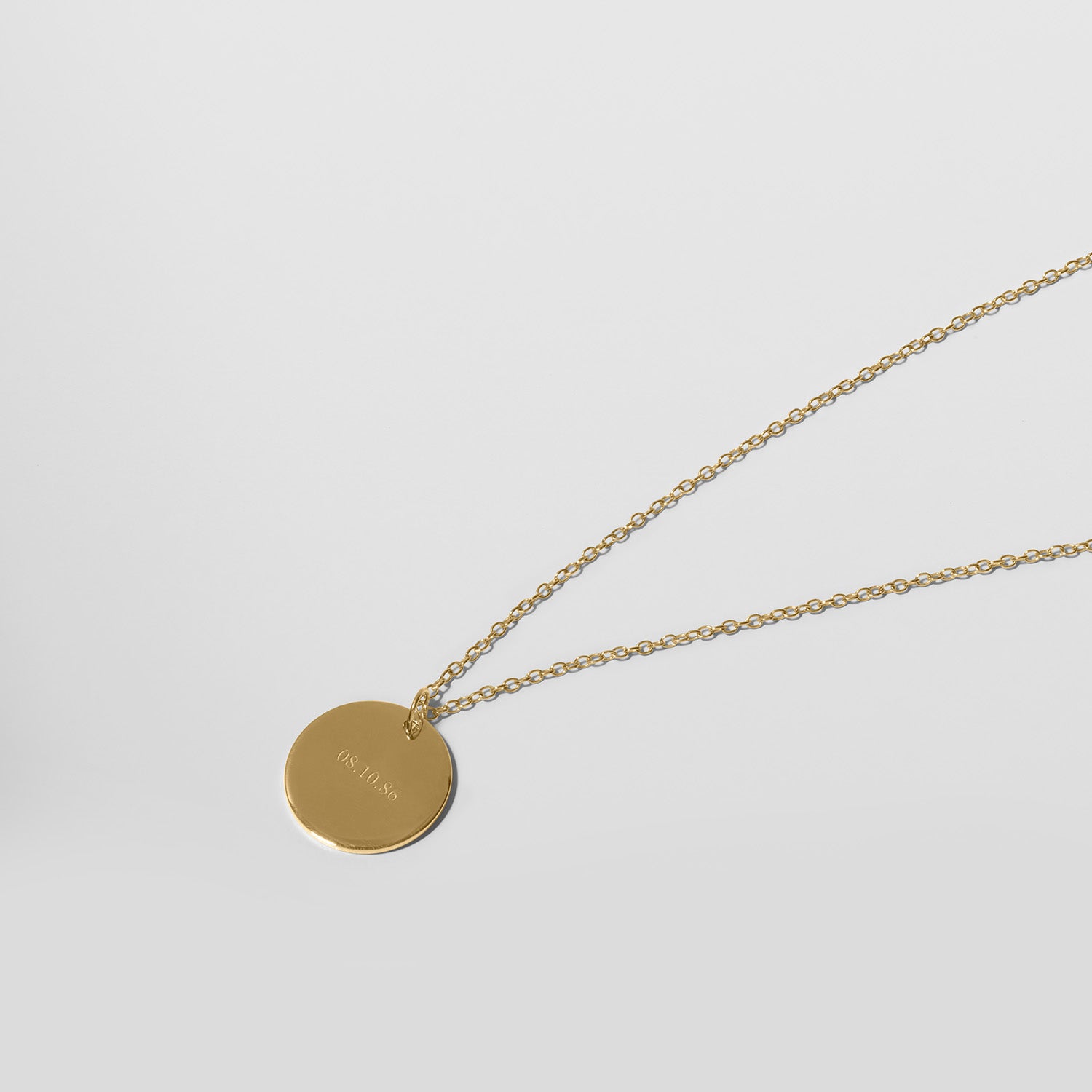 Engravable Plate Kette | 585 Gold